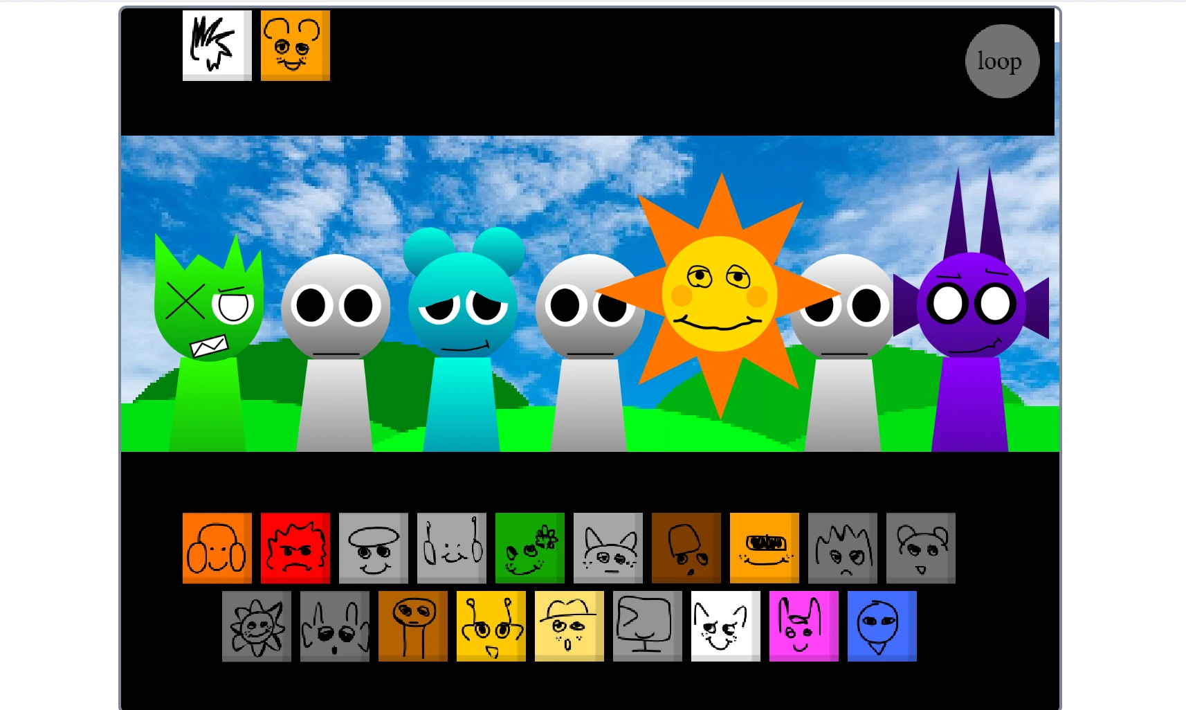 Sprunki Free to Play gameplay with special effects and animations