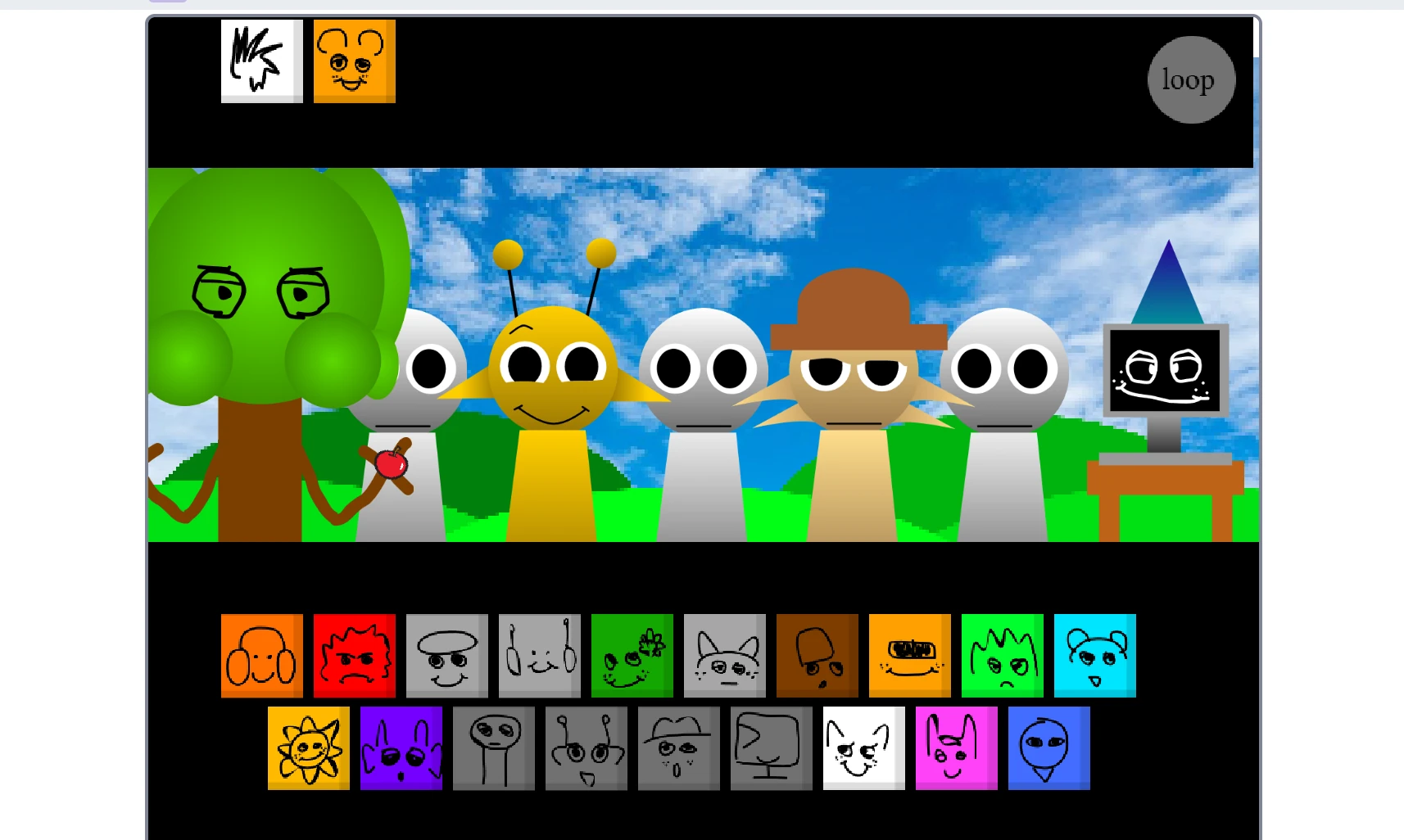 Completed music composition in Sprunki Free to Play