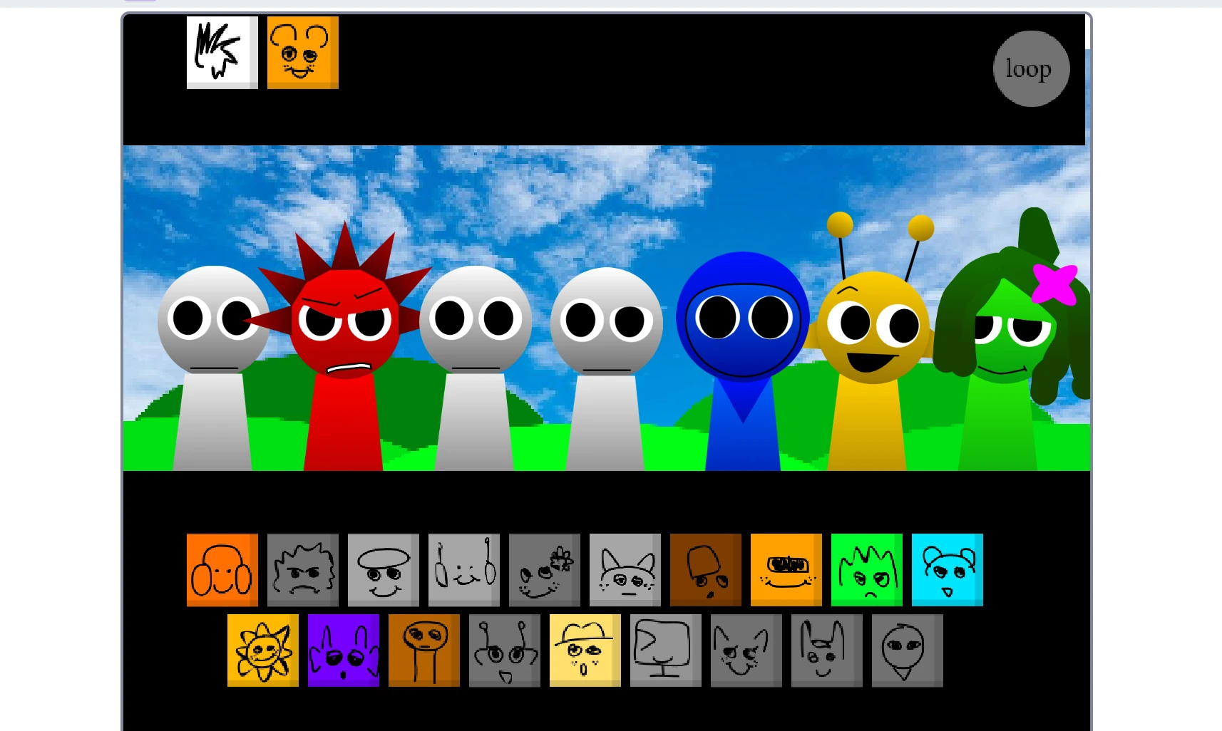 Sprunki Free to Play tutorial screen showing gameplay instructions