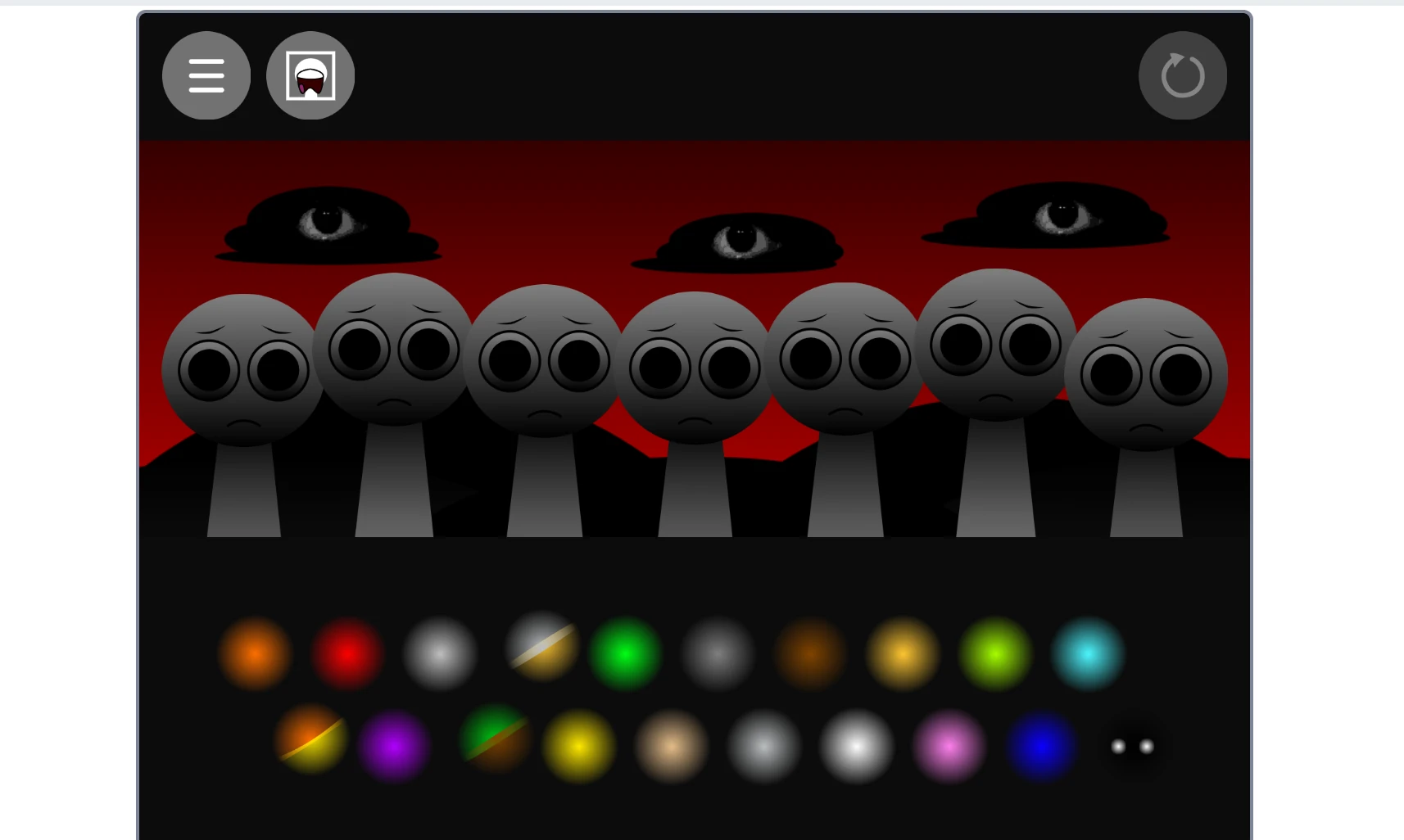 Sprunki Funbot Treatment gameplay showing robotic character interface