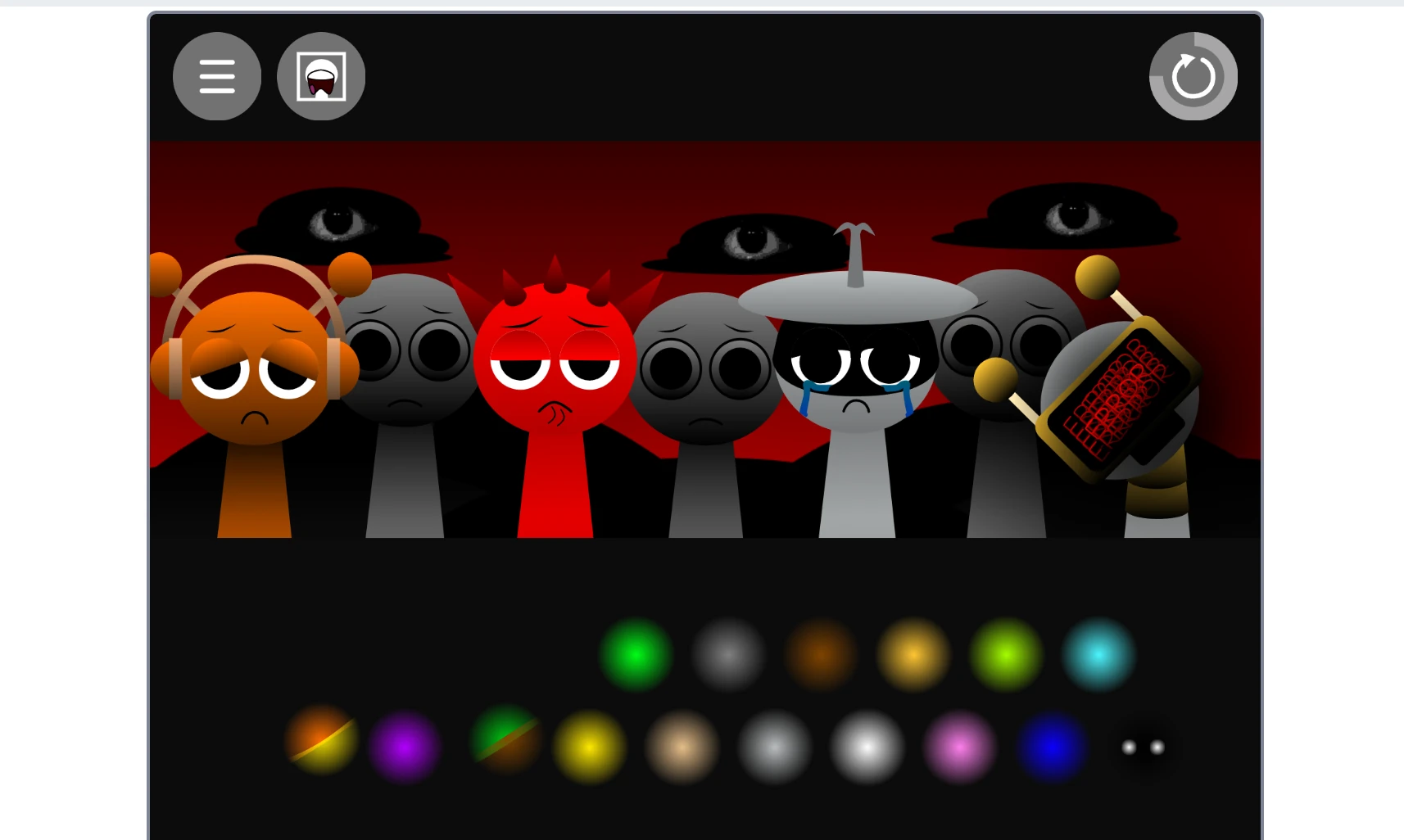 Sprunki Funbot Treatment robotic character close-up with mechanical details