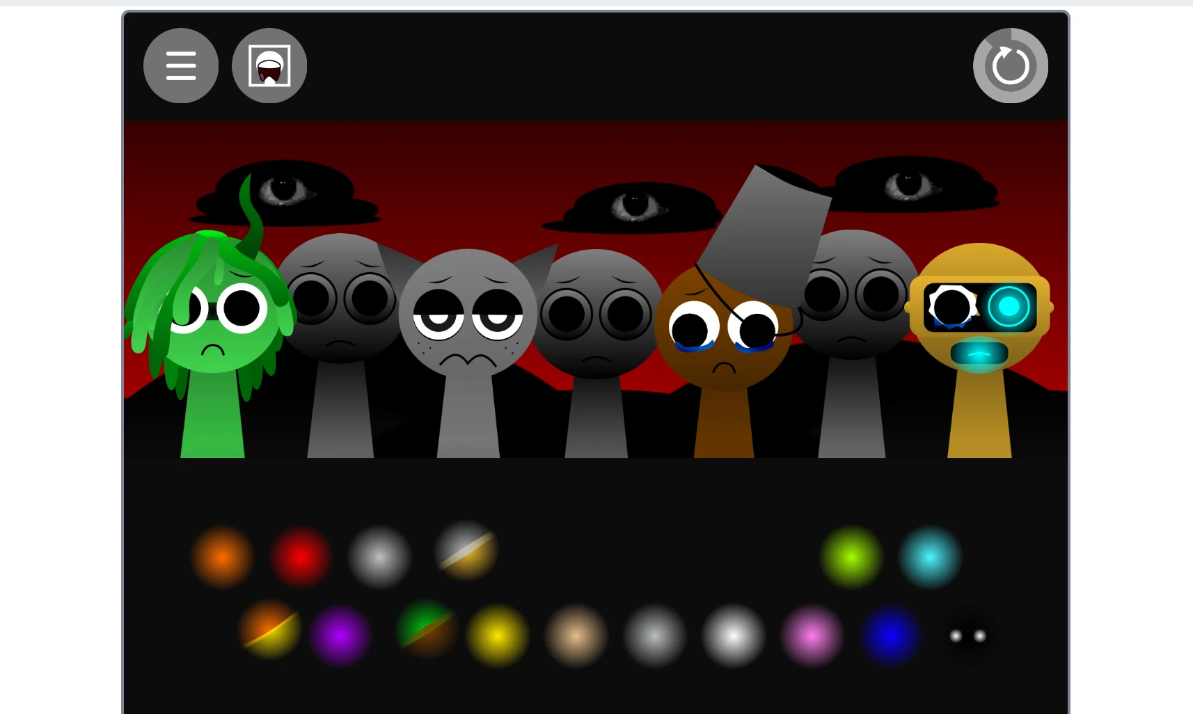 Character transformation examples in Sprunki Funbot Treatment