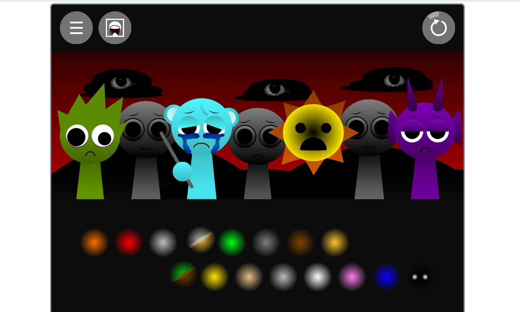 Technical details and lighting effects in Sprunki Funbot Treatment