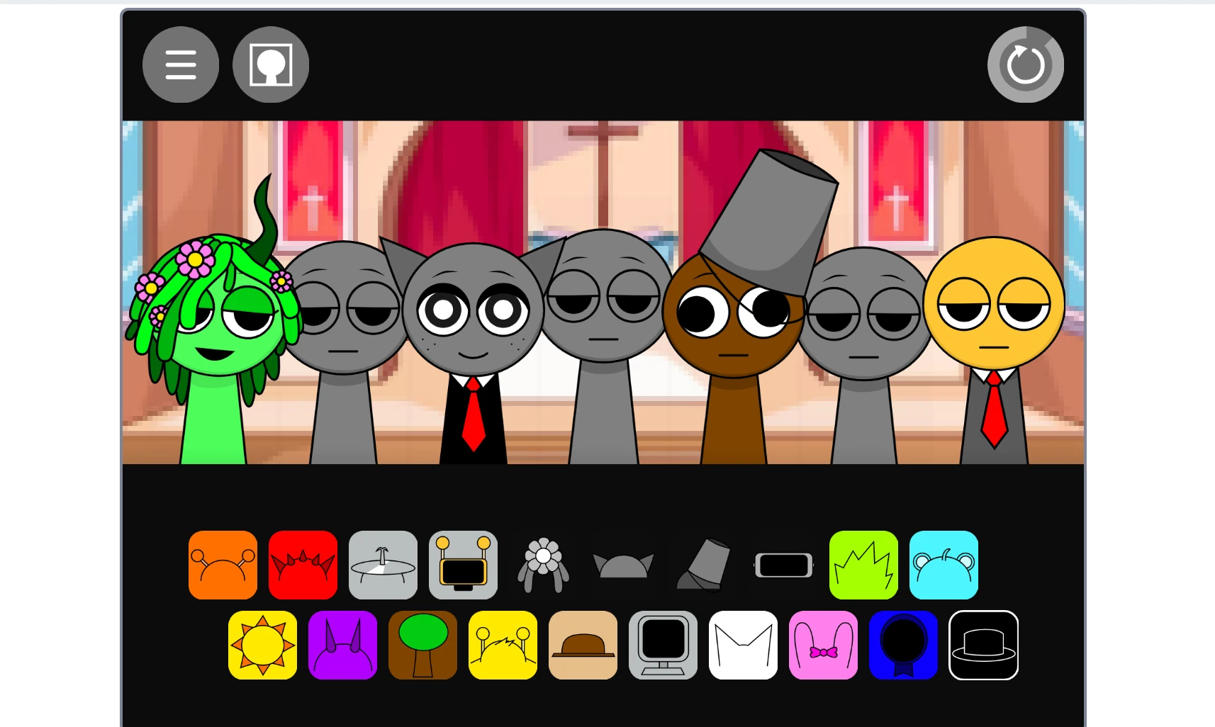 Sprunki Incredibox wedding music creation interface