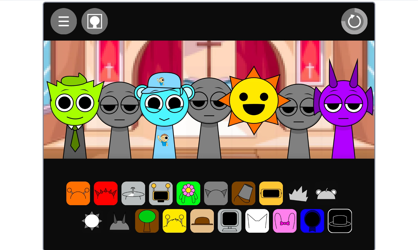 Wenda and Gray characters in wedding outfits