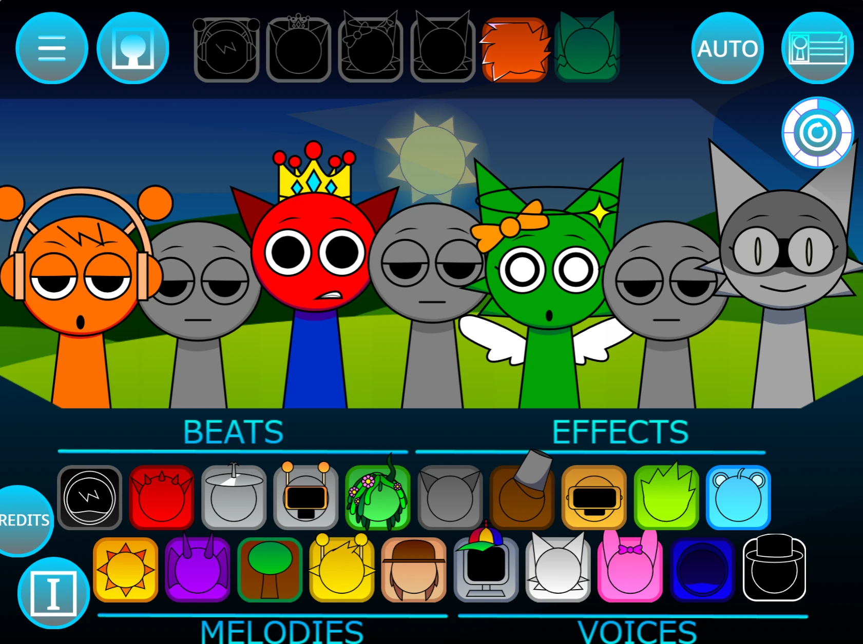 Horror themed character designs in Sprunki MSI Phase 7 Definitive