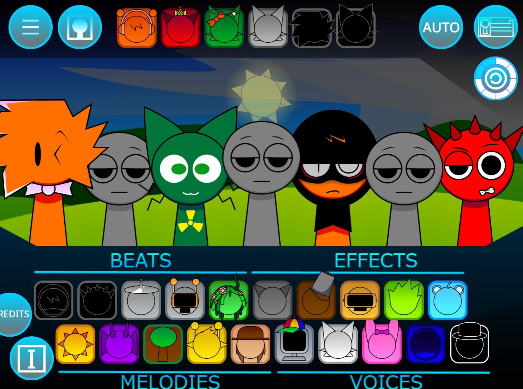 Survival mode gameplay in Sprunki MSI Phase 7 Horror Mode