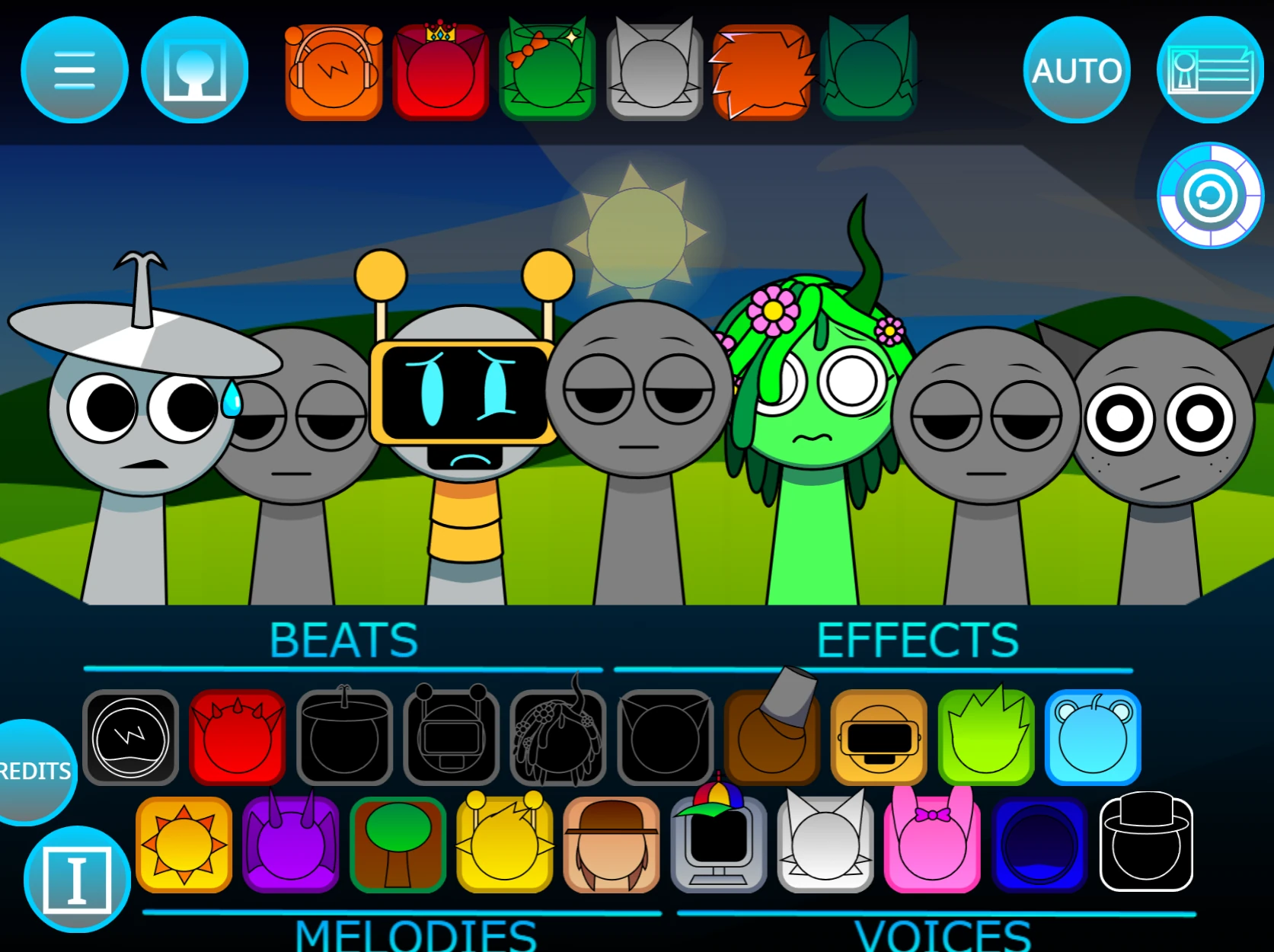 Dark atmospheric backgrounds in Sprunki MSI Horror Mode