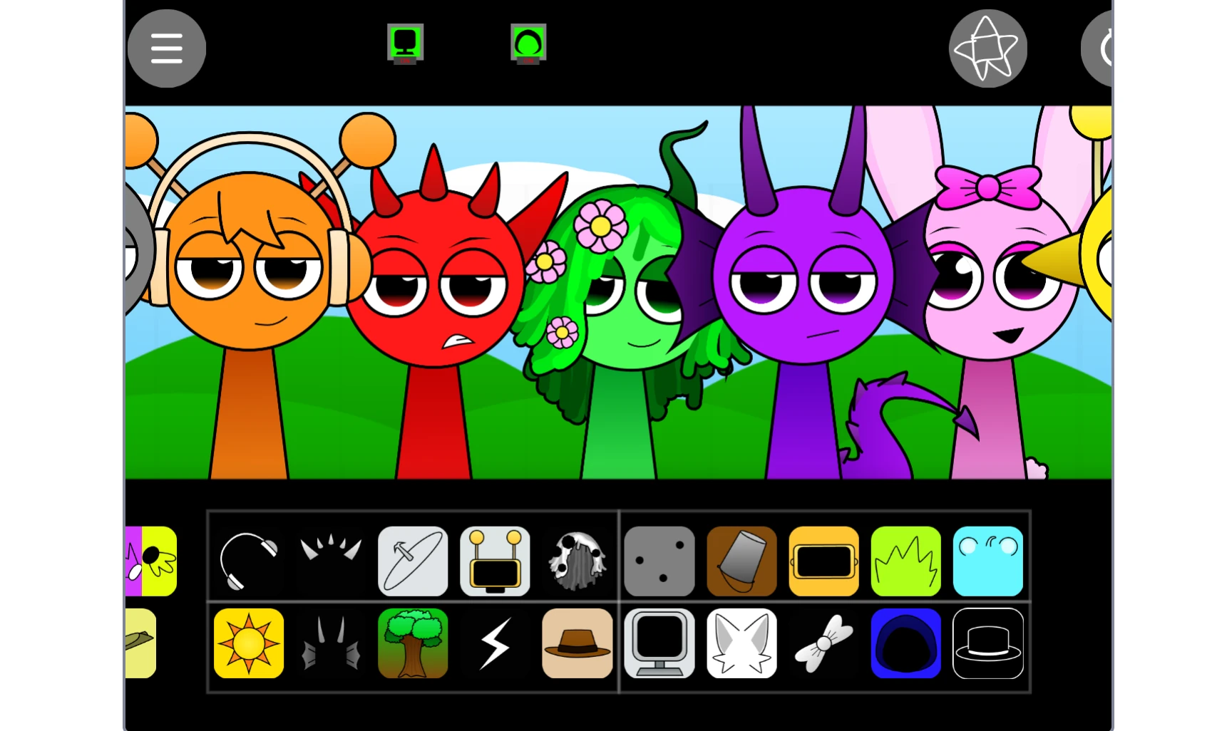 Completed composition in Sprunki MSI Swap Retextured