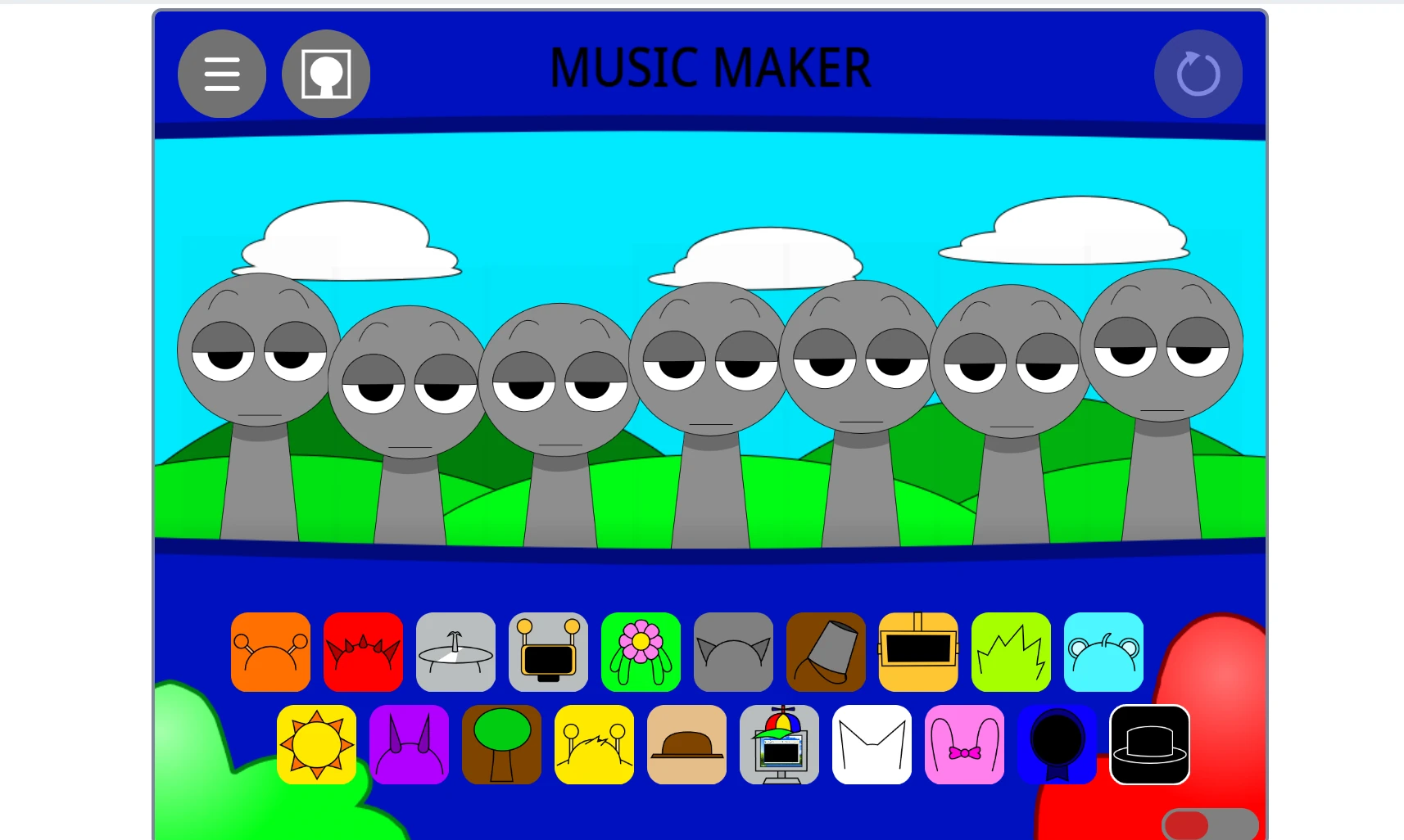 Sprunki Music Maker Edition character creation interface