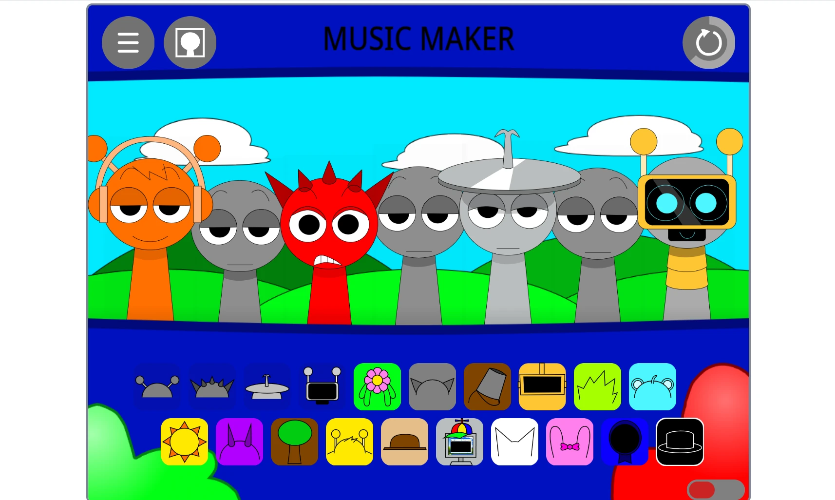 Sprunki Music Maker Edition sound mixing dashboard