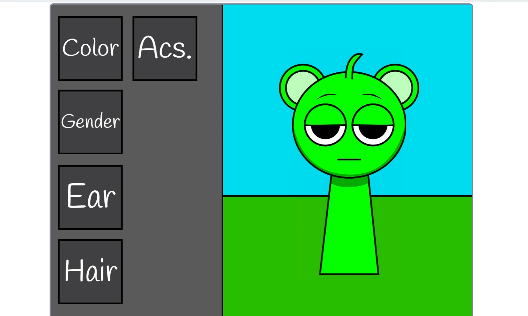 Various Sprunki character templates available in OC Maker Demo