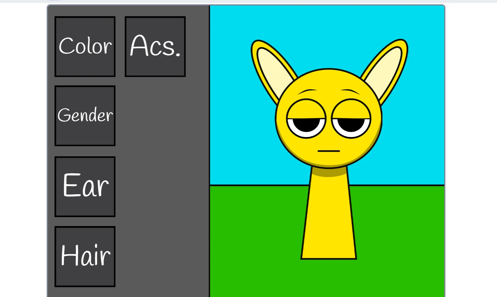 Finished Sprunki OC character showcase in the demo