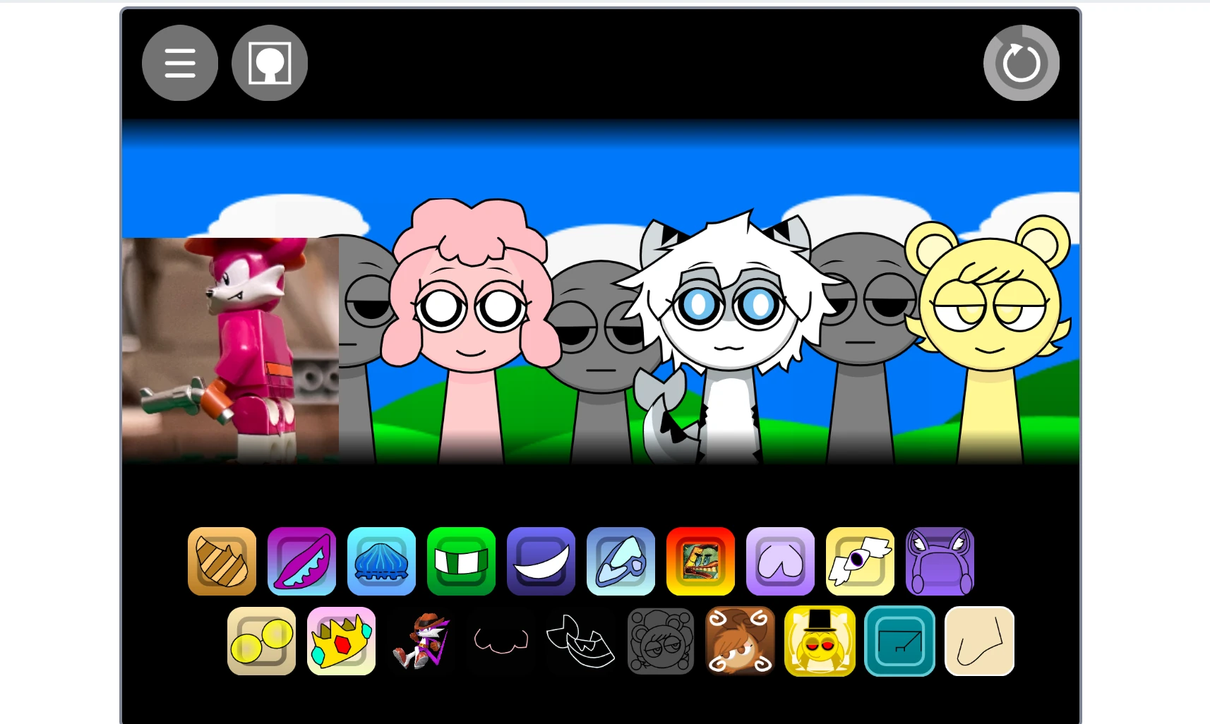 Finished Sprunki character designs in OC Real V2