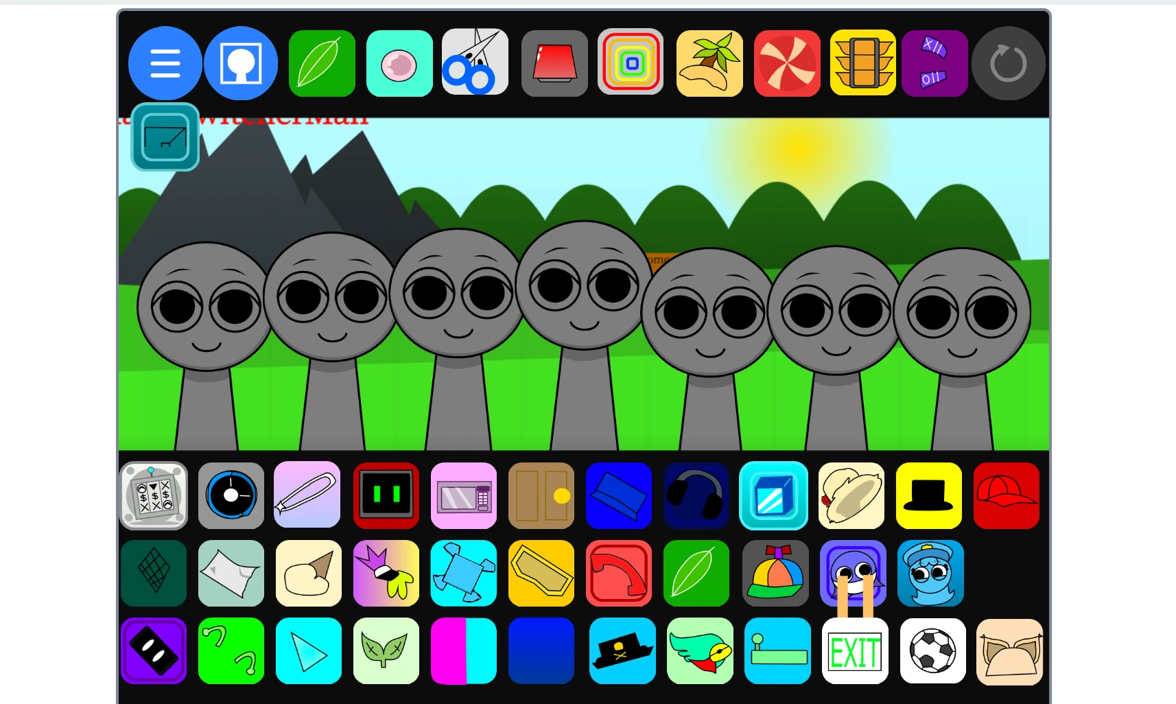 Sprunki OC Ultimate character customization interface