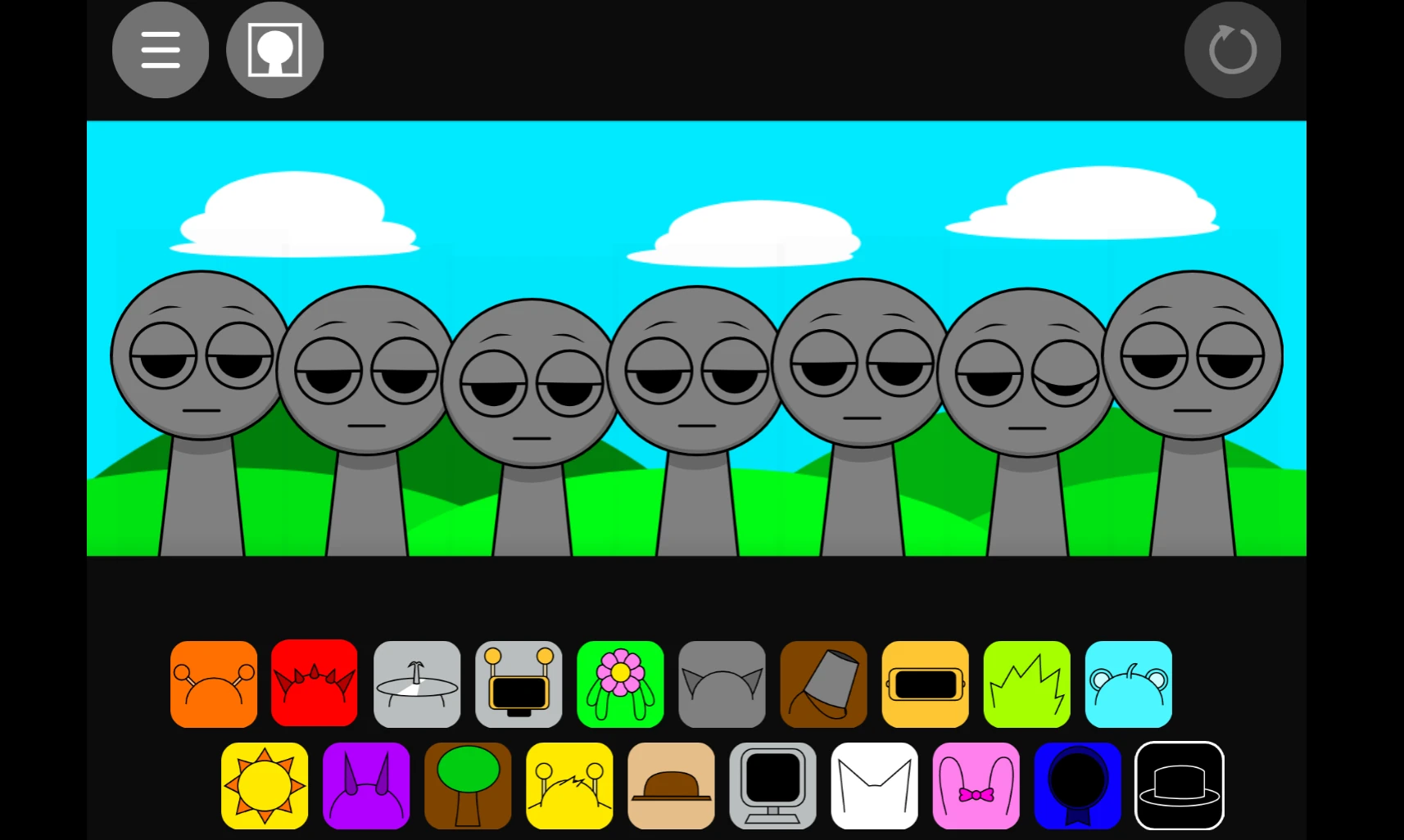 Original gameplay experience in Sprunki Phase 1 Sprunki Phase 1 Original Gameplay Screenshot