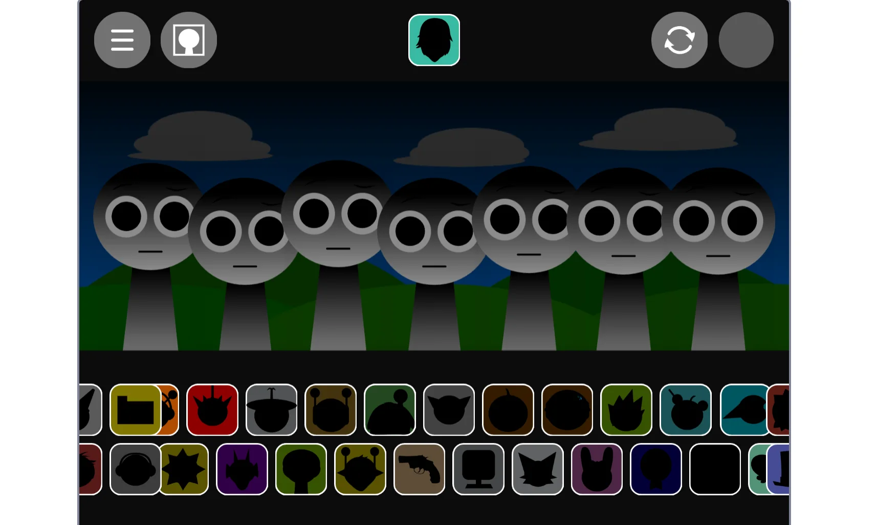 Music creation interface in Sprunki Phase 1.1 Sprunki Phase 1.1 music creation interface with sound options