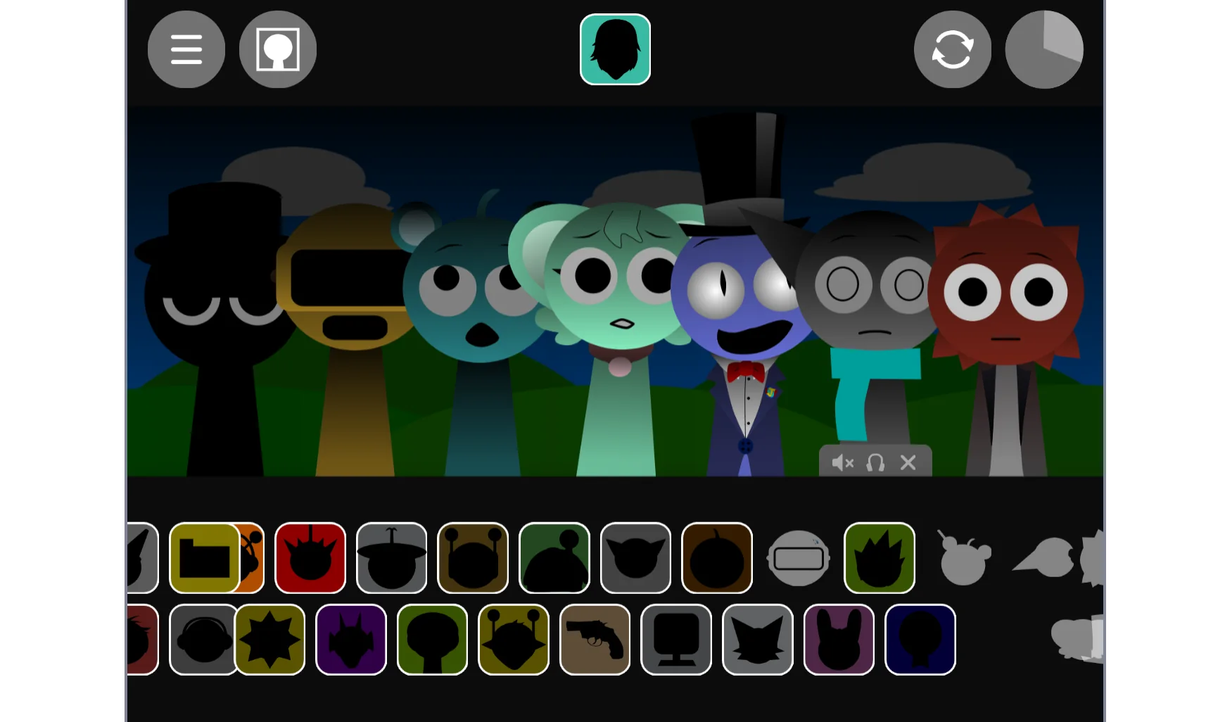Completed music composition in Sprunki Phase 1.1 Complete music composition screen in Sprunki Phase 1.1