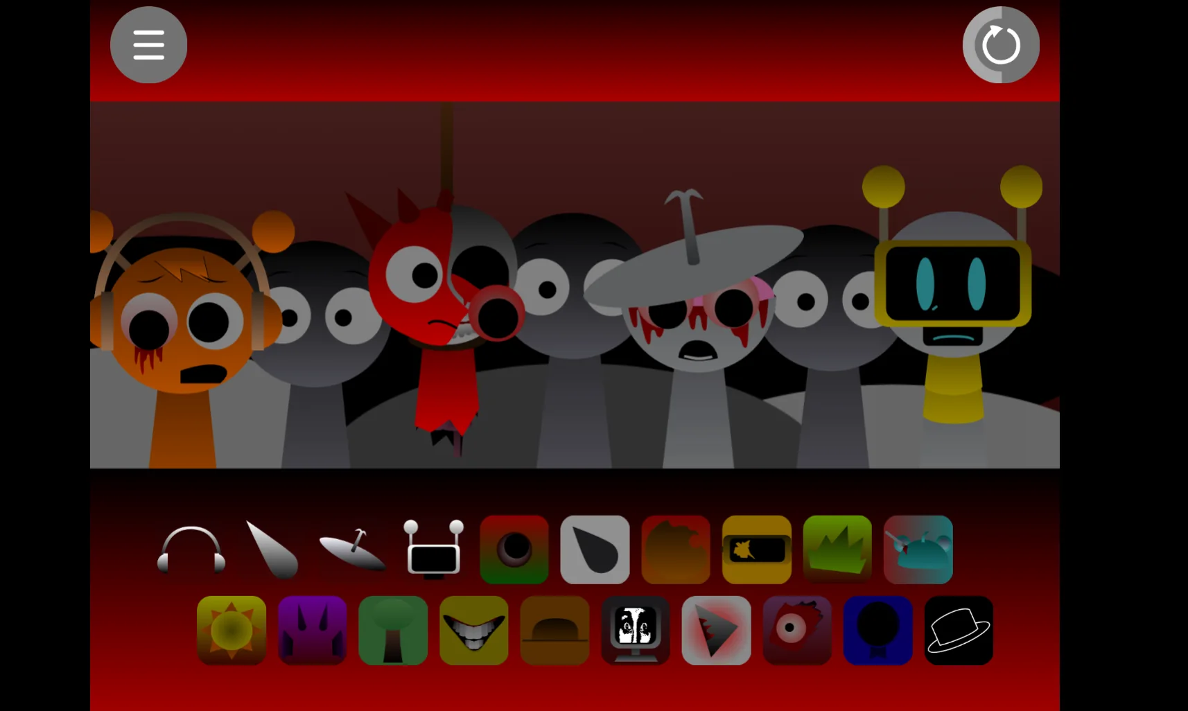 Sprunki Phase 1.75 music creation with beatbox characters and sound options