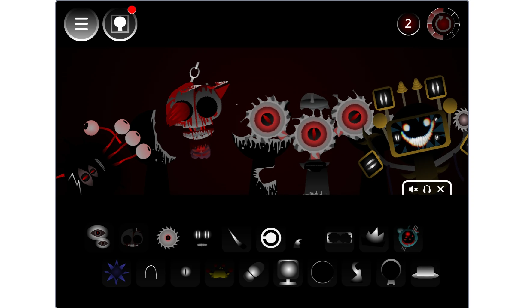 Sprunki Phase 11.5 New main interface with character selection