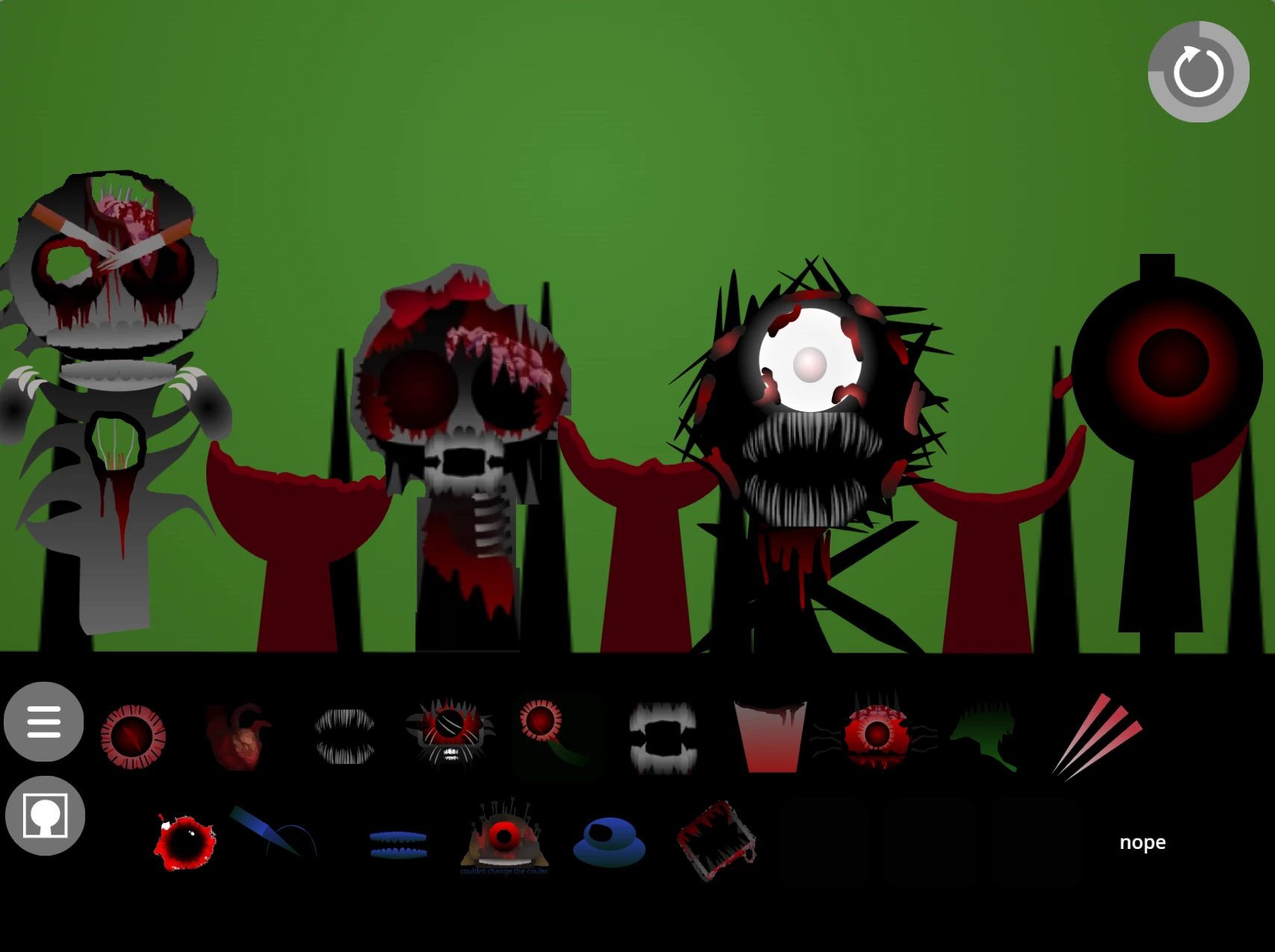 Sound selection in Sprunki Phase 12 Waiye