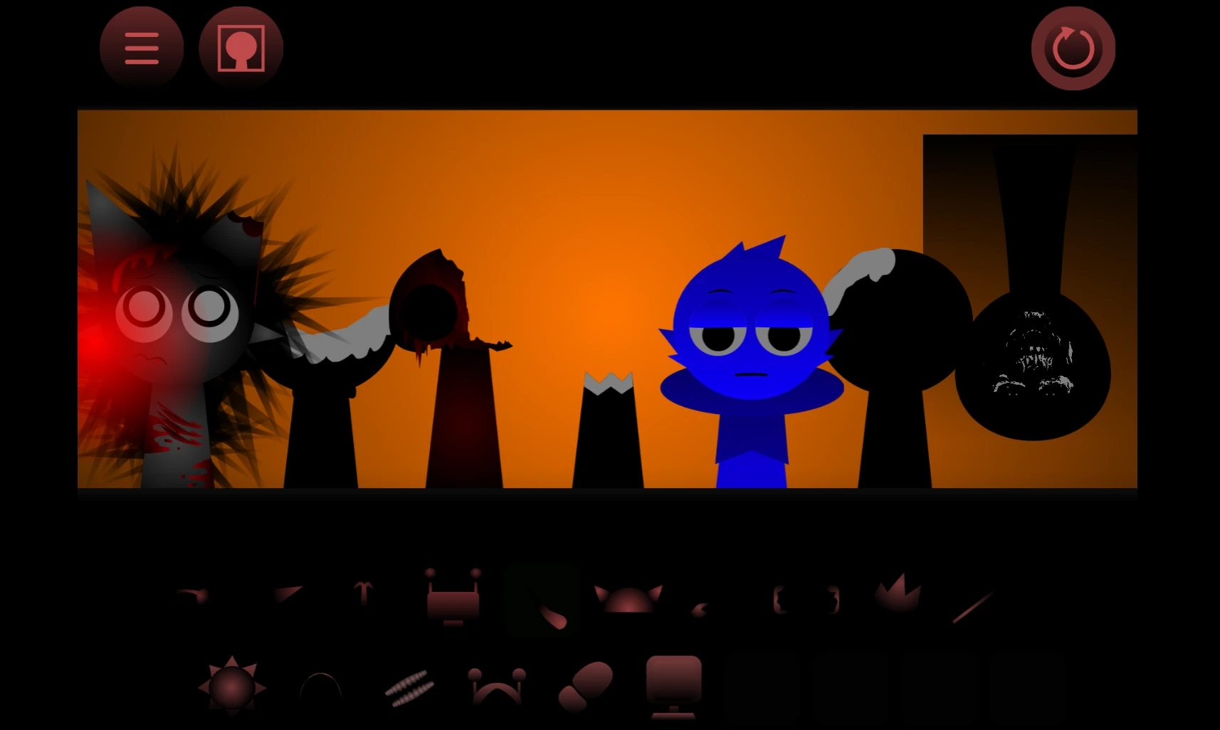 Sprunki Phase 18 Character Selection Screen