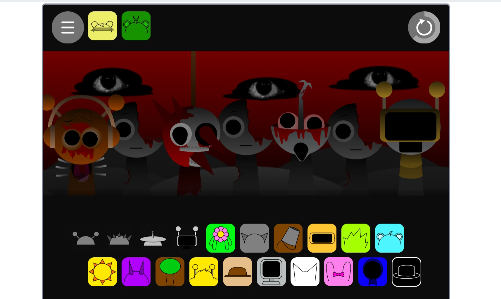 Sound selection in Incredibox Sprunki Phase 2.3 Definitive