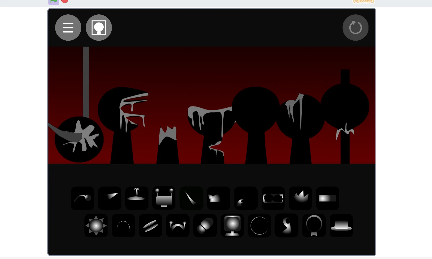 Sprunki Phase 2.7 Remake horror character selection screen