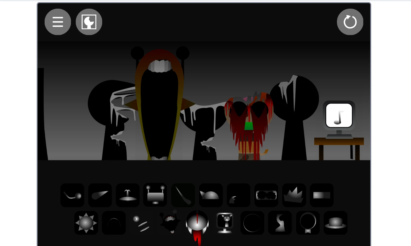 Horror elements in Incredibox Sprunki Phase 25 Remix