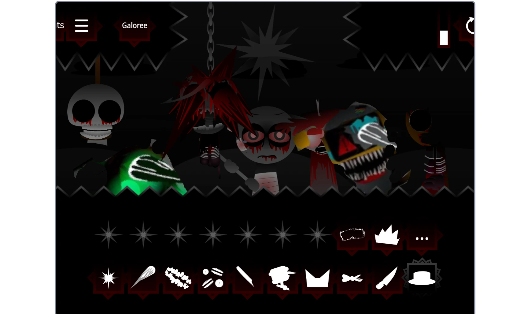 Gameplay interface of Sprunki Phase 27 With Me