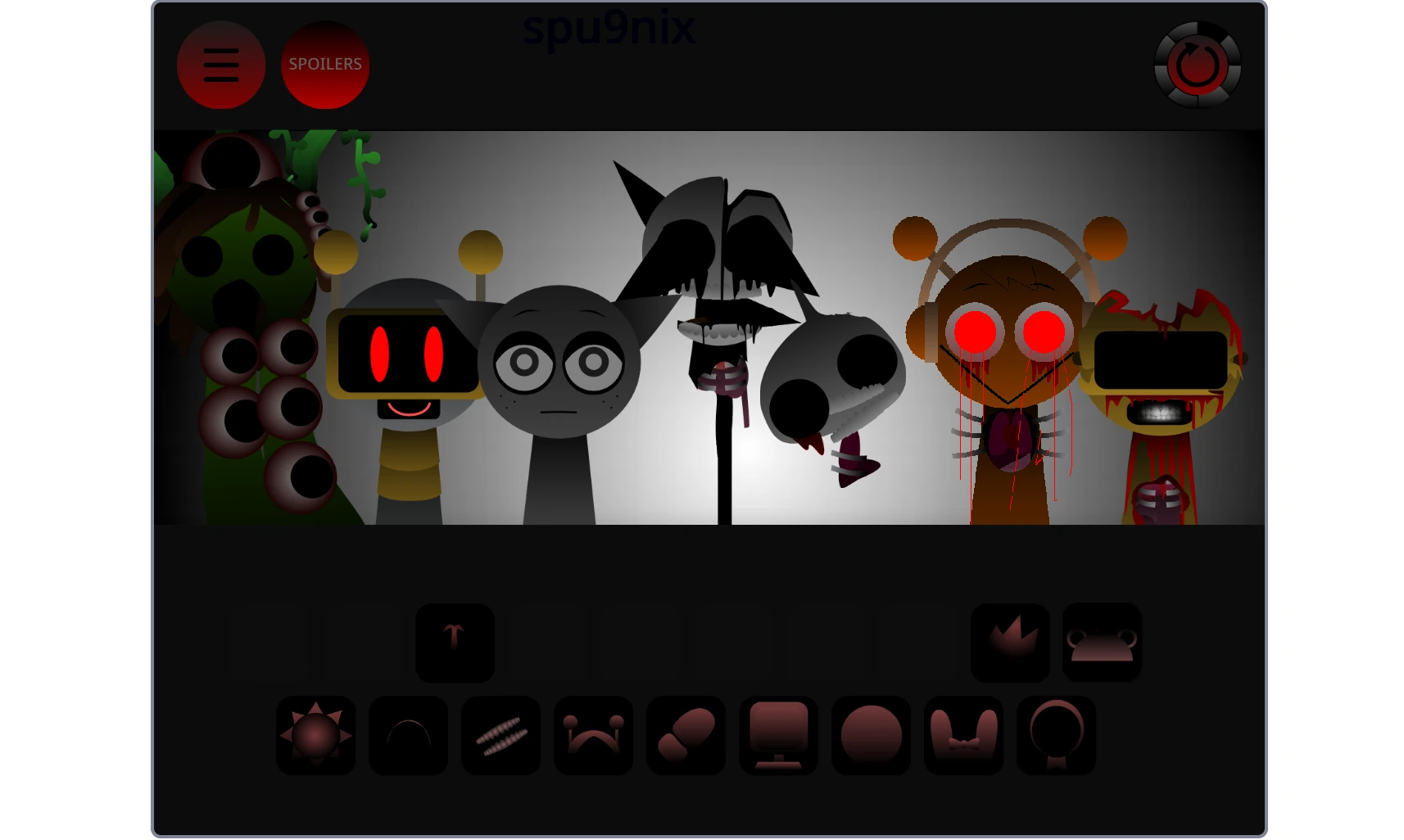 Sprunki Phase 29 music creation interface with sound options