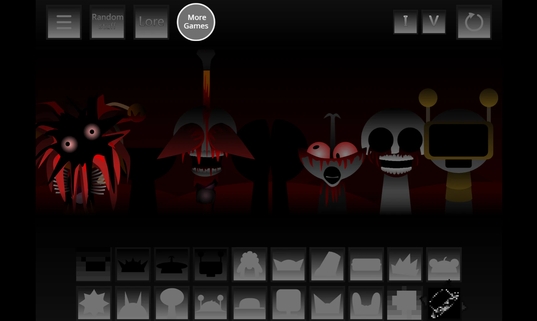 Sprunki Phase 3.5 music creation interface with sound options