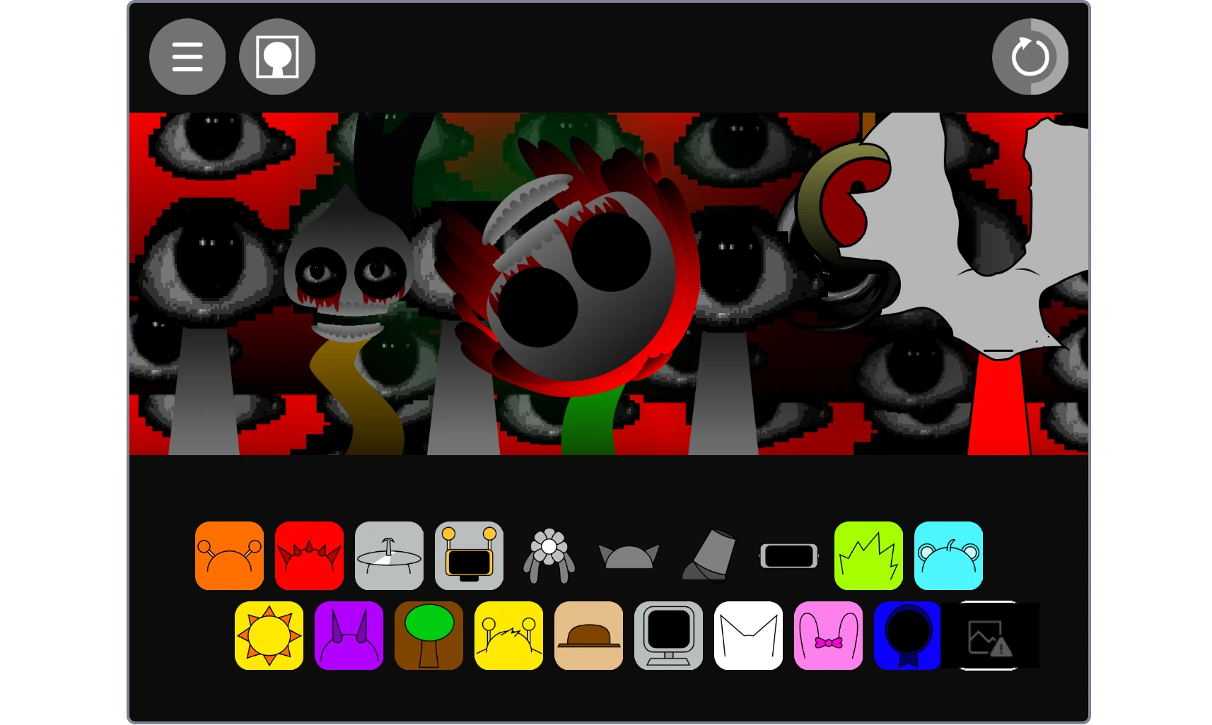 Sound selection in Sprunki Phase 61.5 Retake