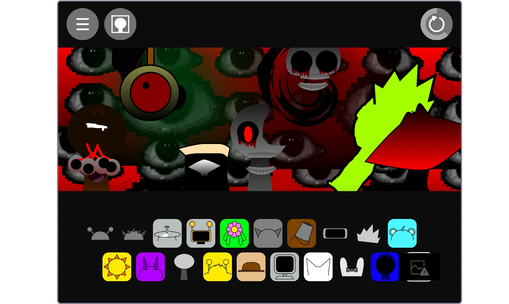 Character lineup in Sprunki Phase 61.5 Retake