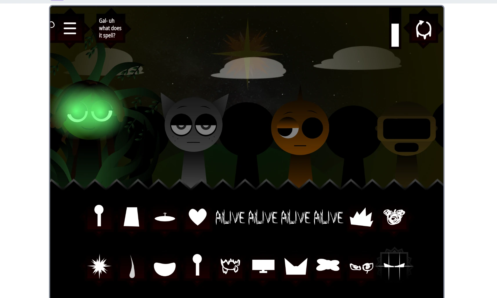 Complete character roster in Sprunki Phase 8 Definitive Character selection and roster in Incredibox Sprunki Phase 8 Definitive