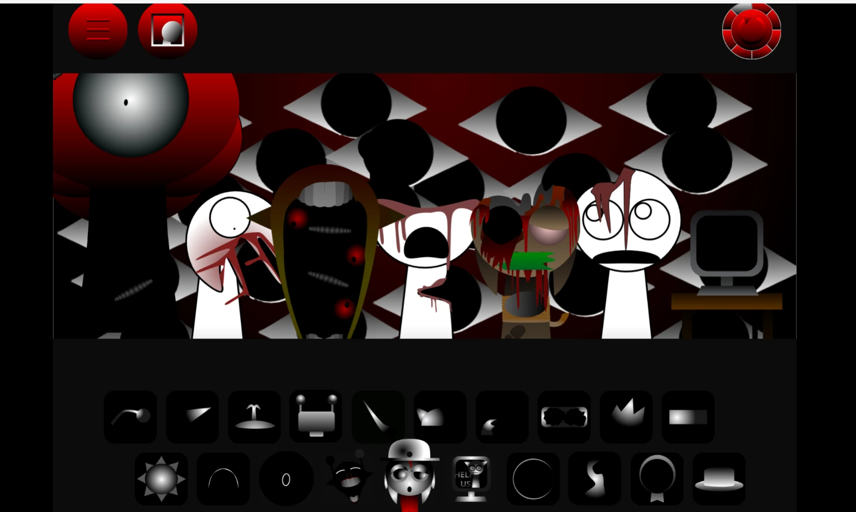 Sprunki Phase 8 Official sharing options menu