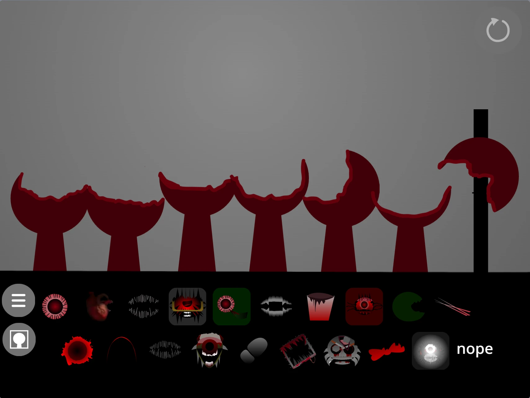 Sprunki Phase 8 Version - Main gameplay interface Sprunki Phase 8 Version gameplay interface with character selection
