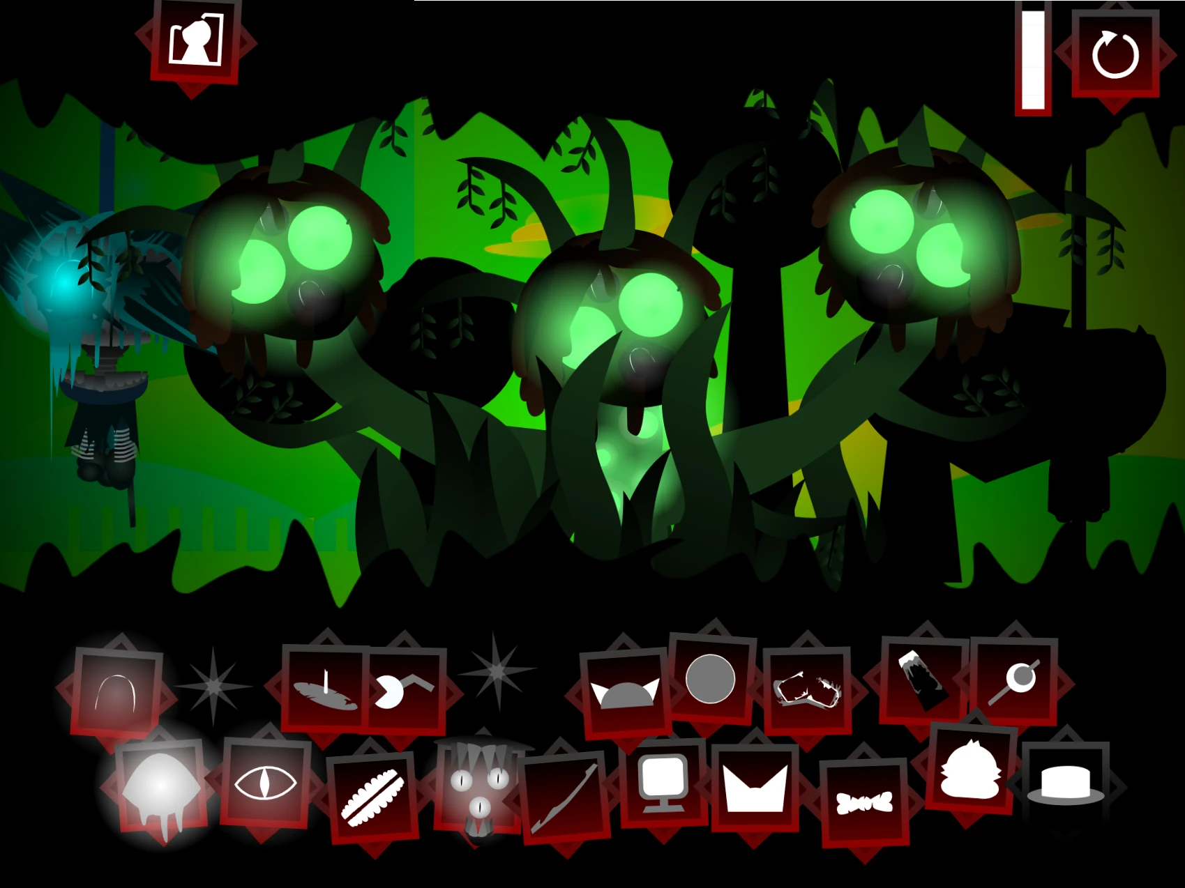 Sound selection menu in Sprunki Phase 9 Horror