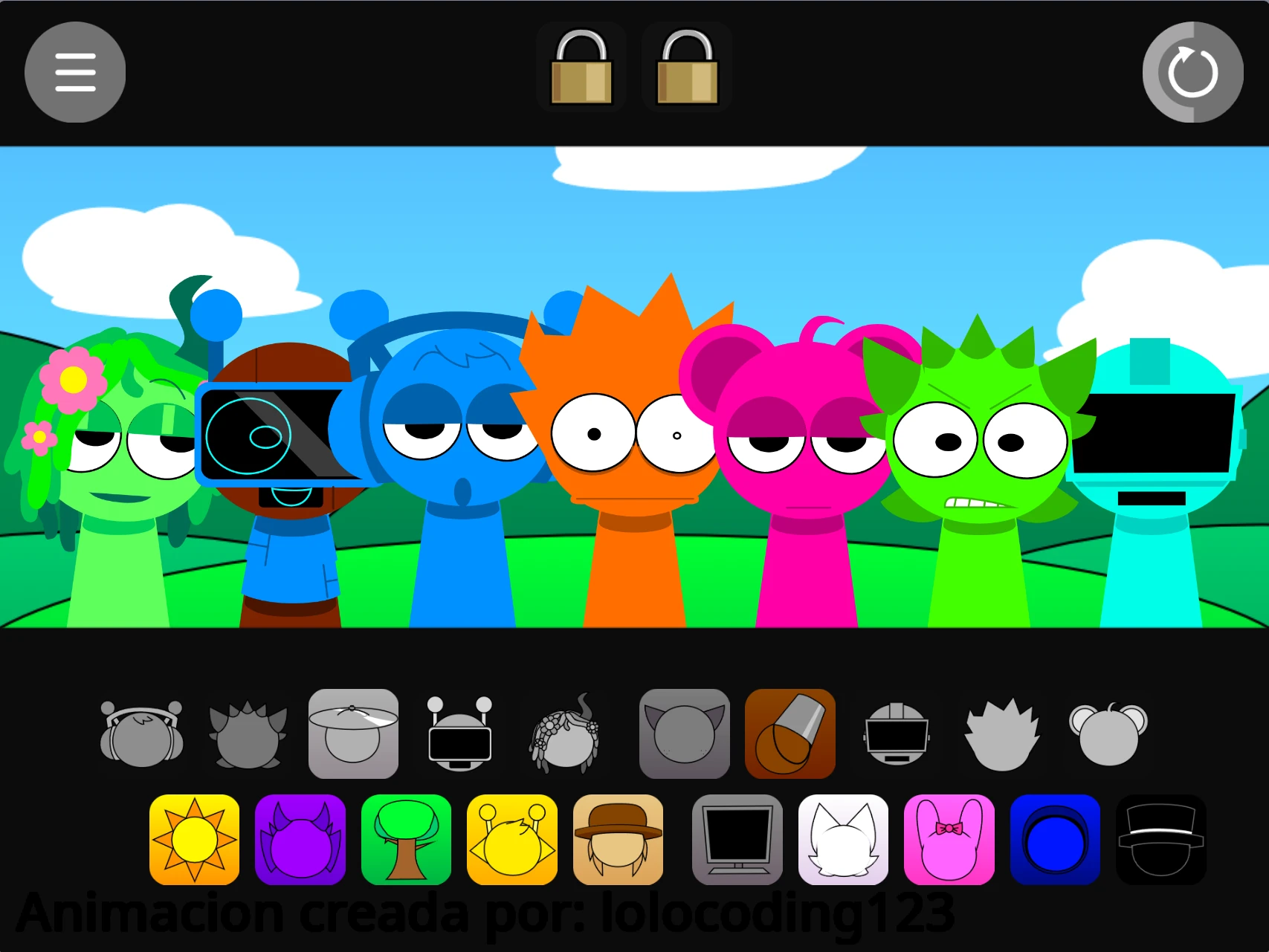 Sprunki Pyramixed Colors pyramid level design