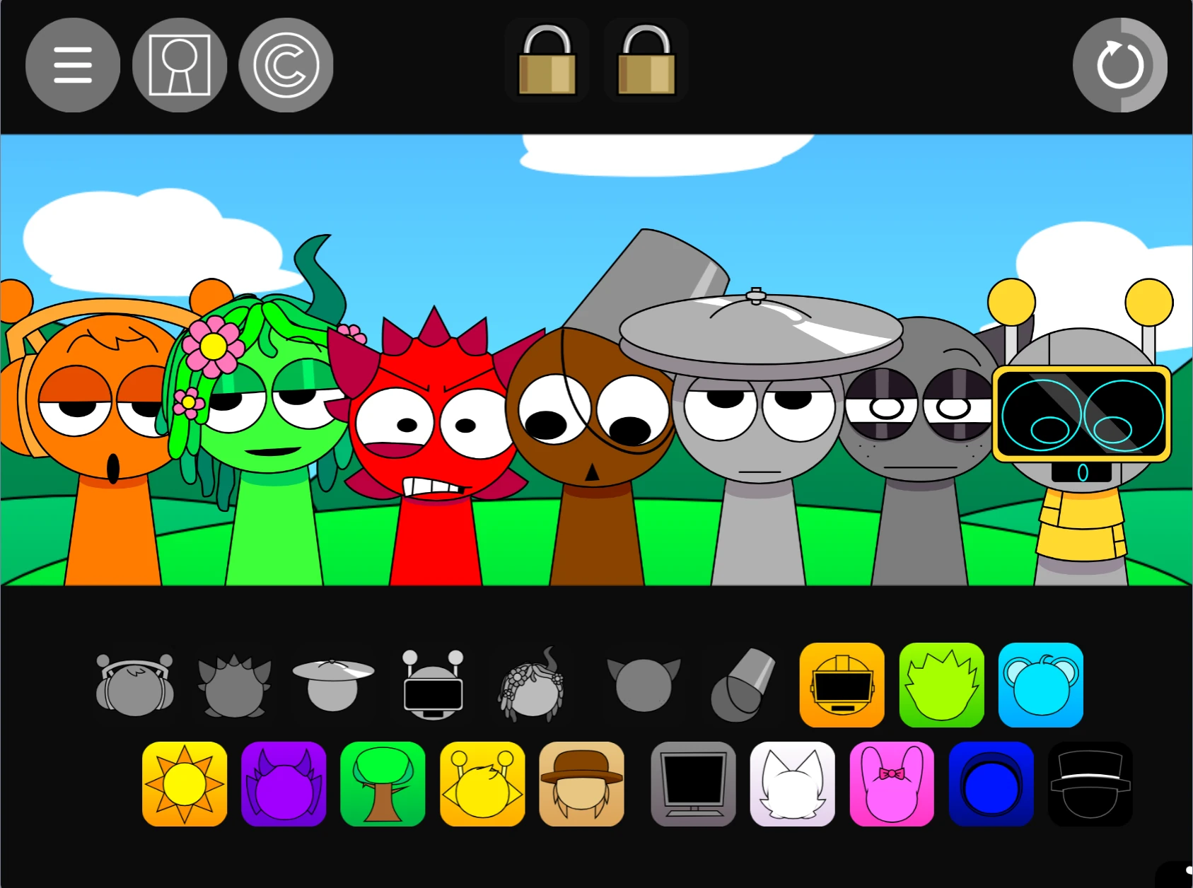 Sprunki Pyramixed 0.9 Alive character animations