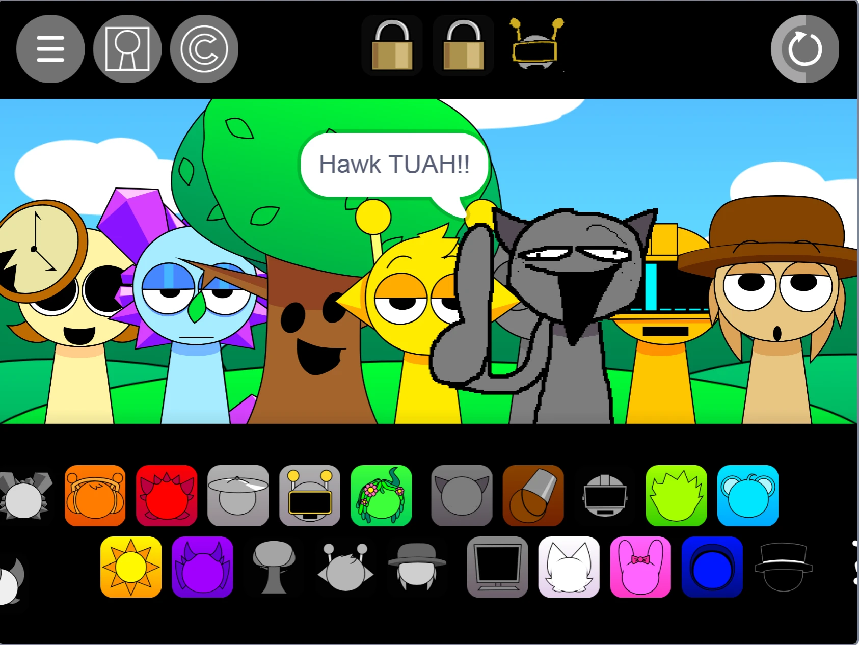 Special Remix Modes in Sprunki Pyramixed 0.9 with Temu Funbot Remix modes and character behavior in Sprunki Pyramixed
