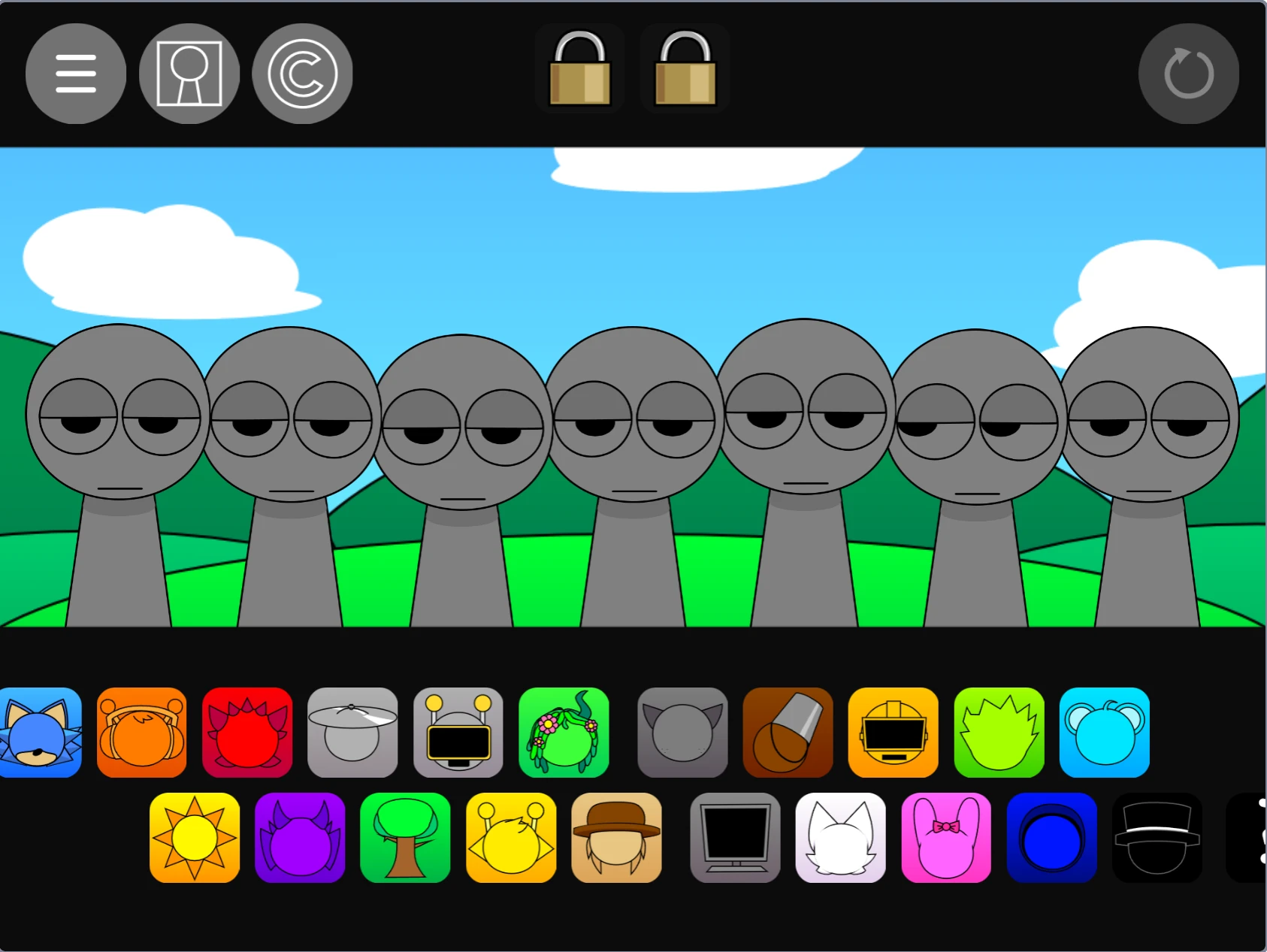 Sprunki Pyramixed 0.9 But With My OC Custom Character Interface