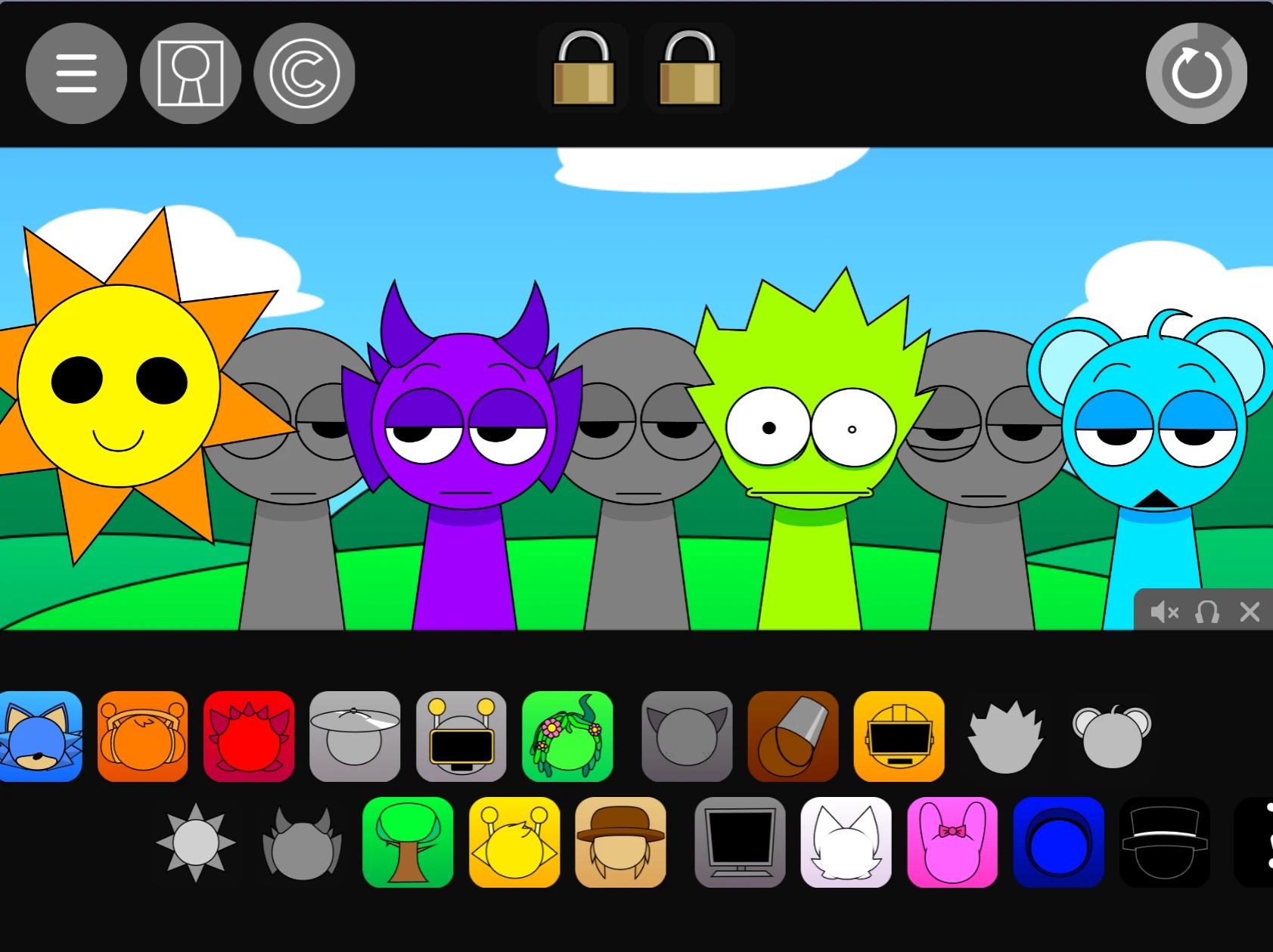 Sprunki Pyramixed 0.9 But With My OC Improved User Interface