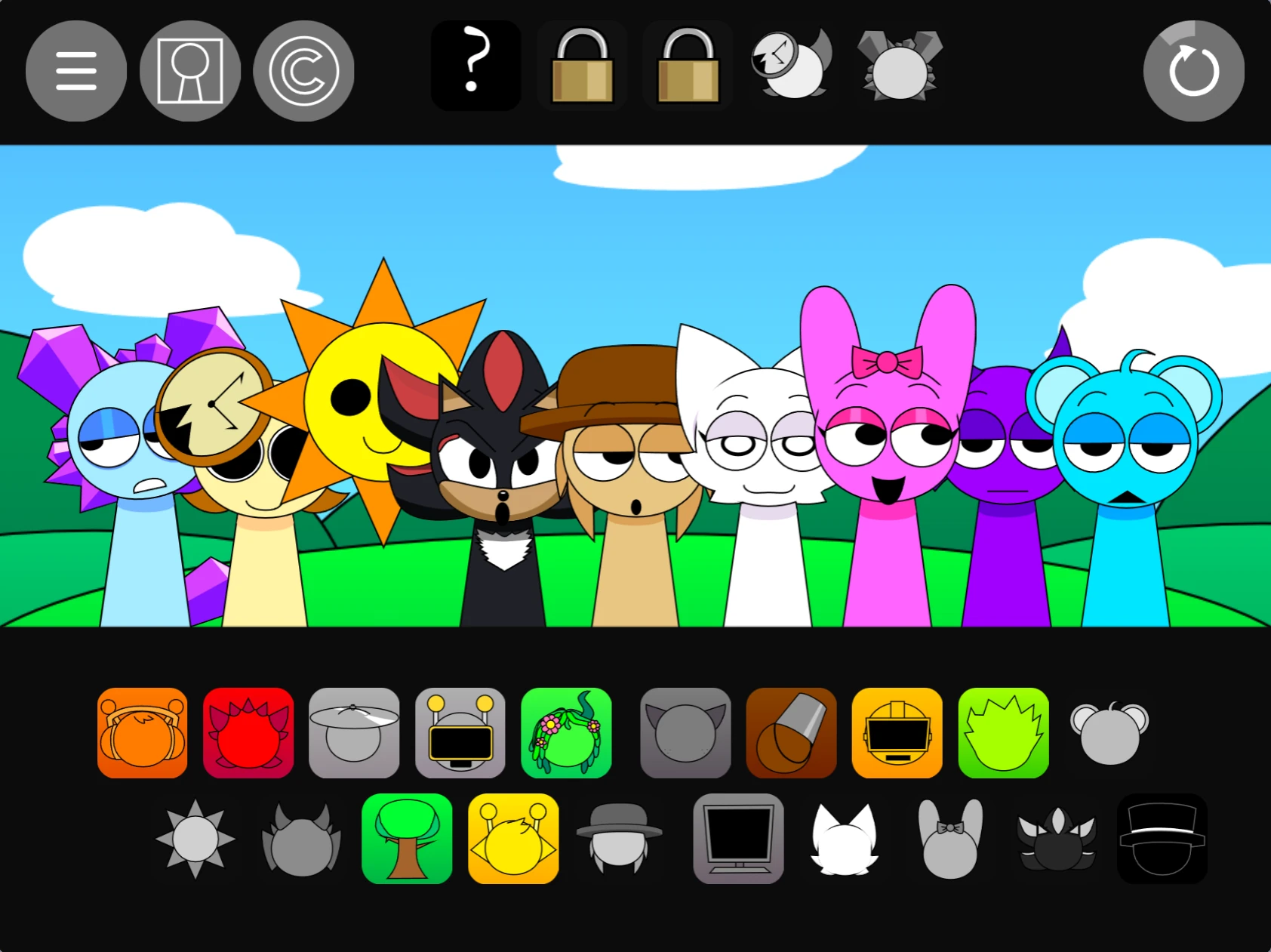 Sprunki Pyramixed 0.9 But With Shadow Mobile Compatibility Mobile gameplay of Sprunki Pyramixed 0.9 But With Shadow
