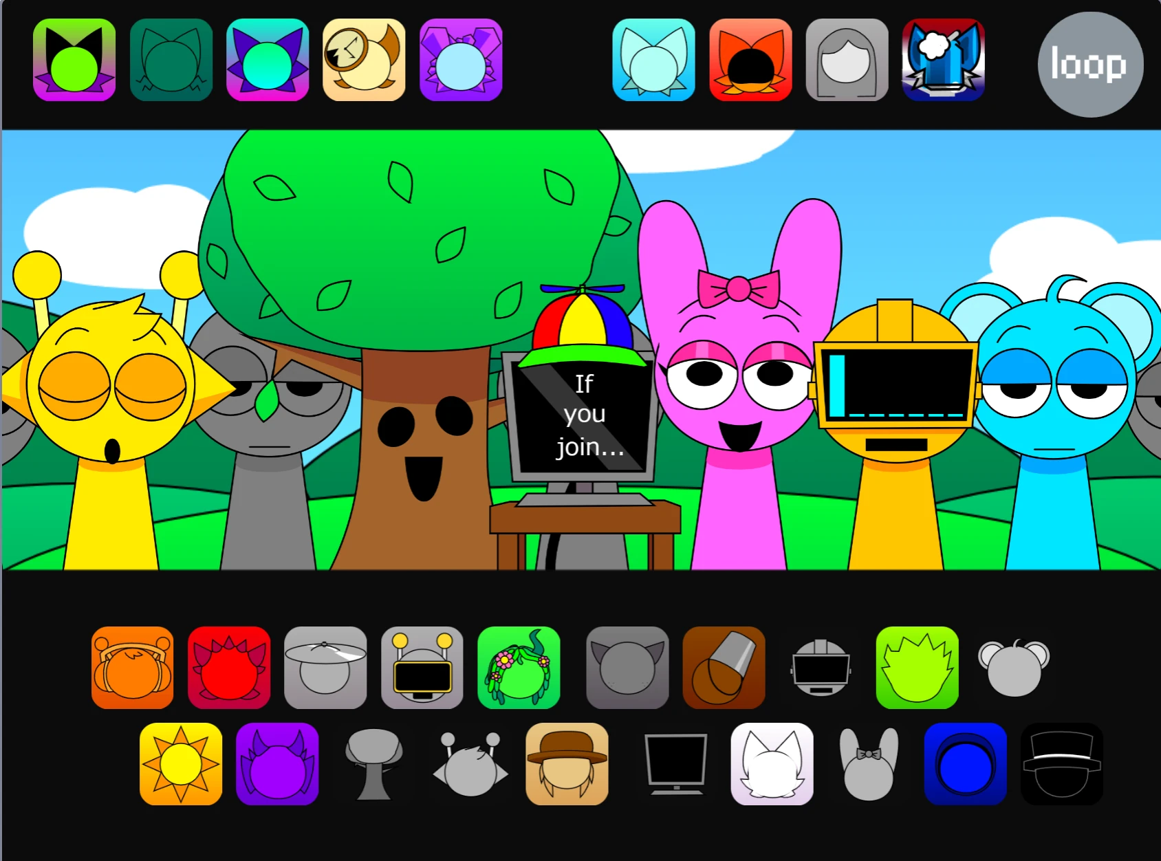 Detailed Character Animations and Environmental Effects in Sprunki Pyramixed 0.9 Character animations and environmental details in Sprunki Pyramixed 0.9