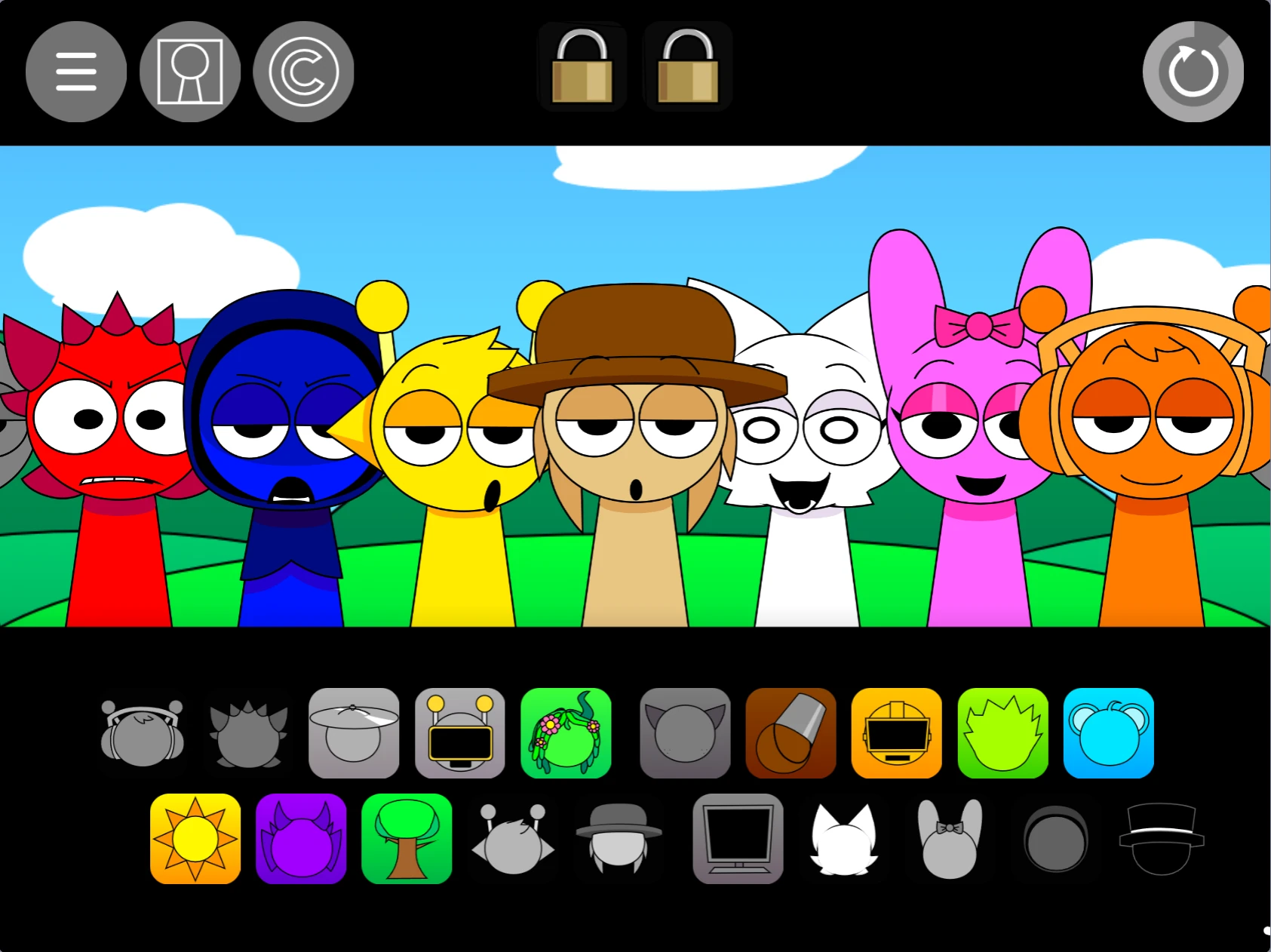 Sound mixing in Sprunki Pyramixed 0.9 OC But Fixed