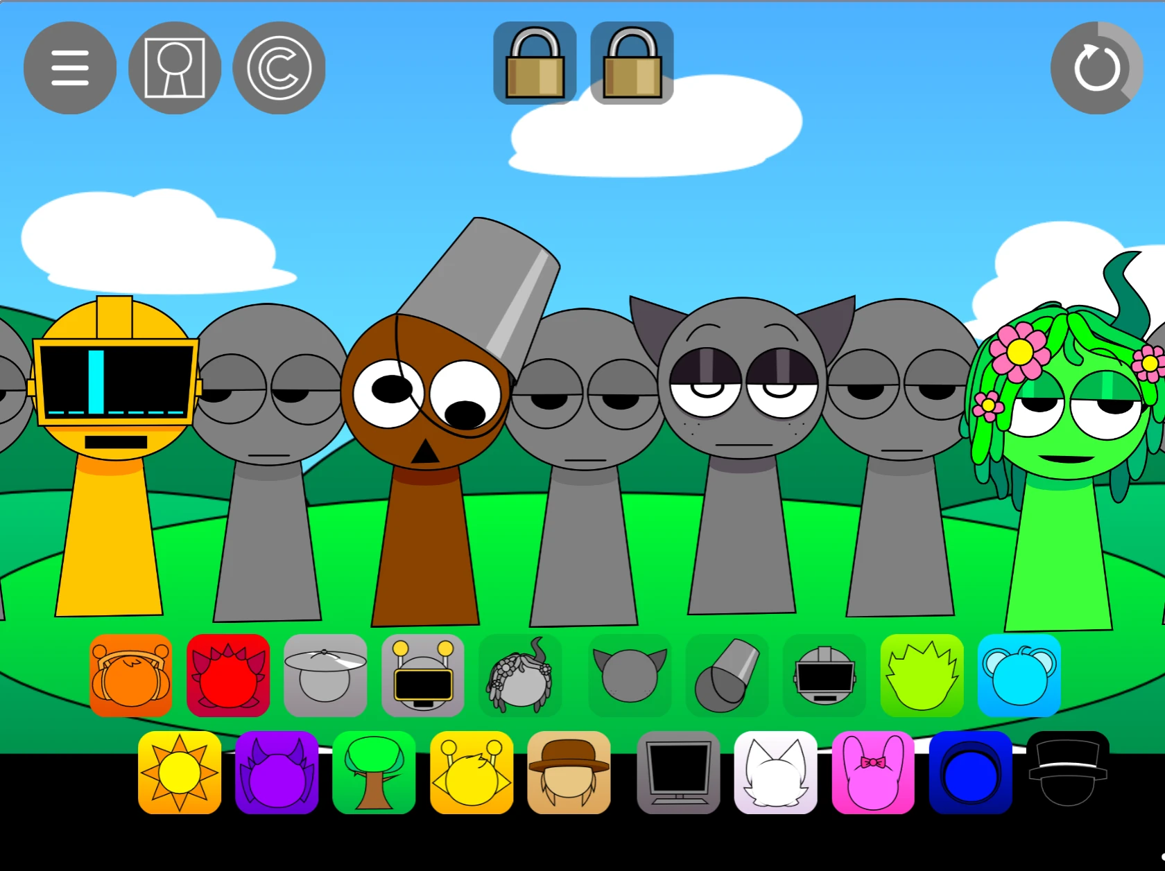Custom Original Characters in Sprunki Pyramixed 0.9 OC Edition Custom OC characters in Sprunki Pyramixed 0.9 OC