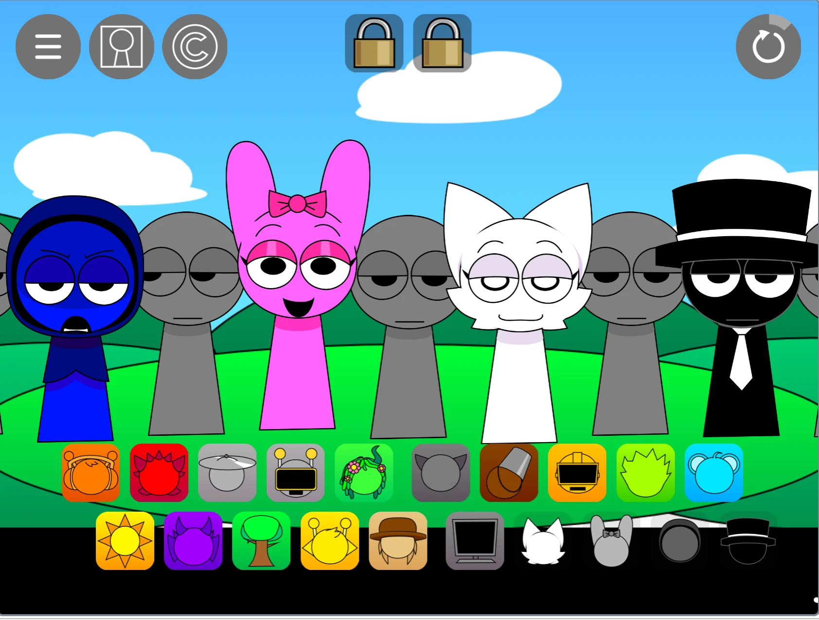 Creating Music with Sprunki Pyramixed 0.9 OC Characters Music creation process in Sprunki Pyramixed 0.9 OC