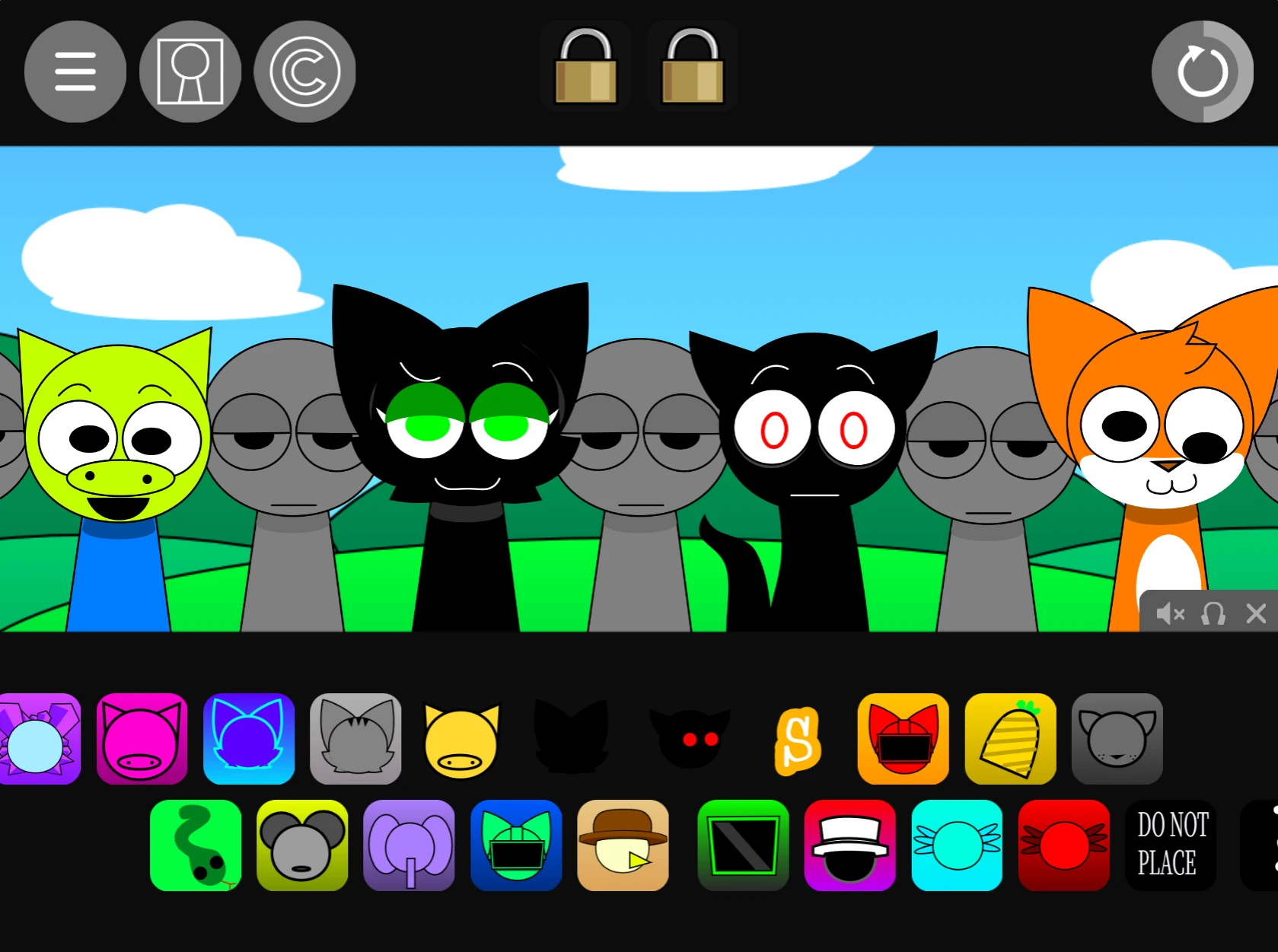 Character customization options in Sprunki Pyramixed 0.9 Piglet Playz