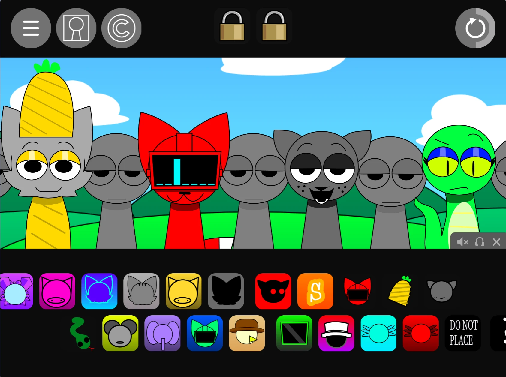 Advanced visual effects in Sprunki Pyramixed 0.9 Piglet Playz